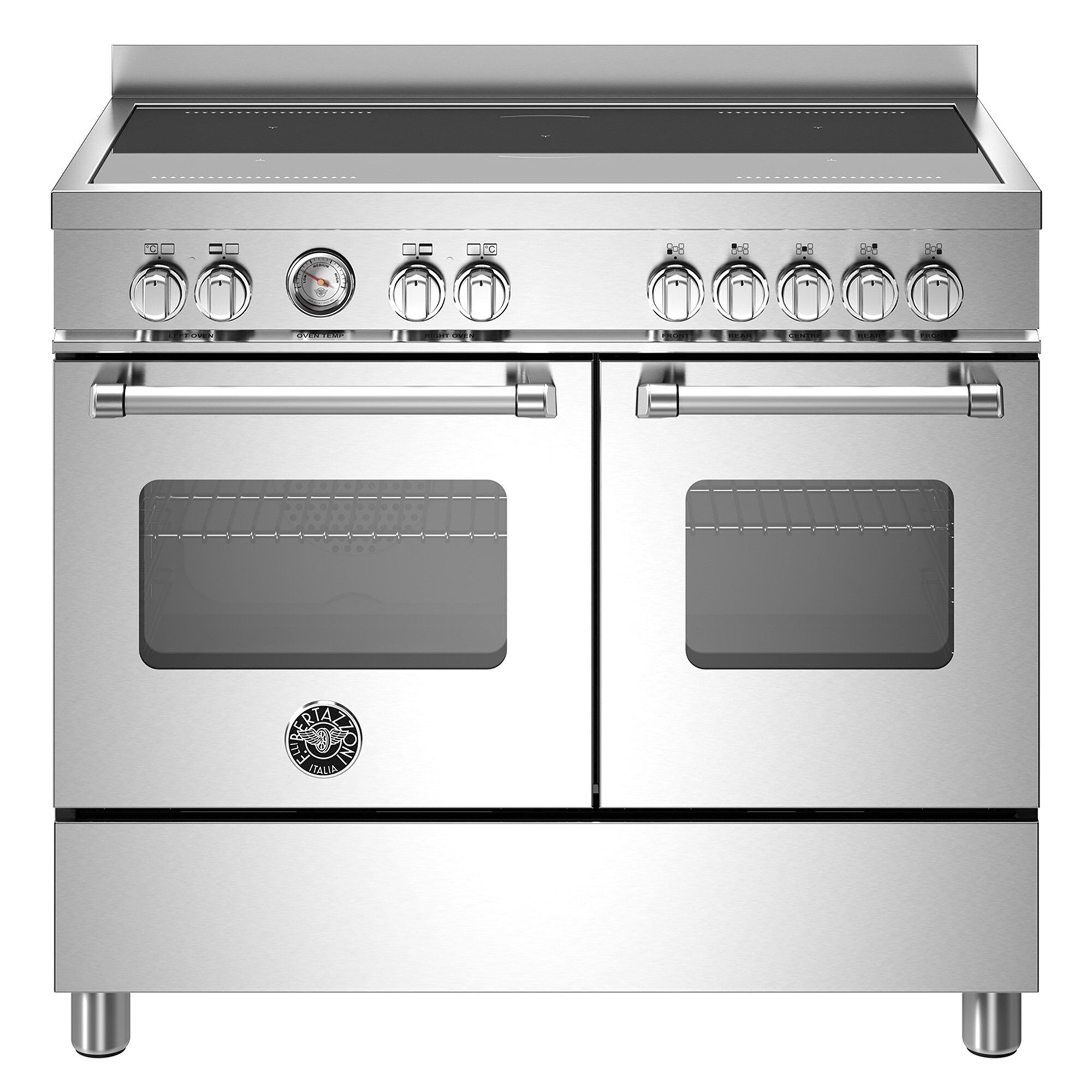 Bertazzoni Mas105i2ext Master Induktionskomfur Med Dobbeltovn  100 Cm  Rustfrit Stål