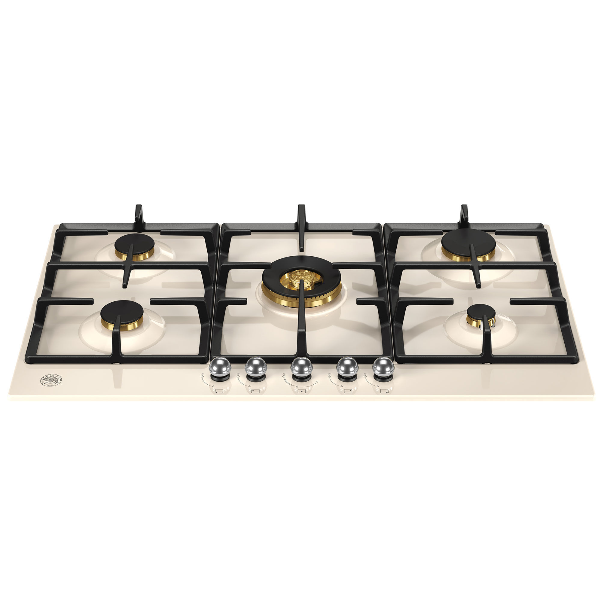 Bertazzoni P905cher Heritage Gaskomfur 90 Cm  Hvid   Krom
