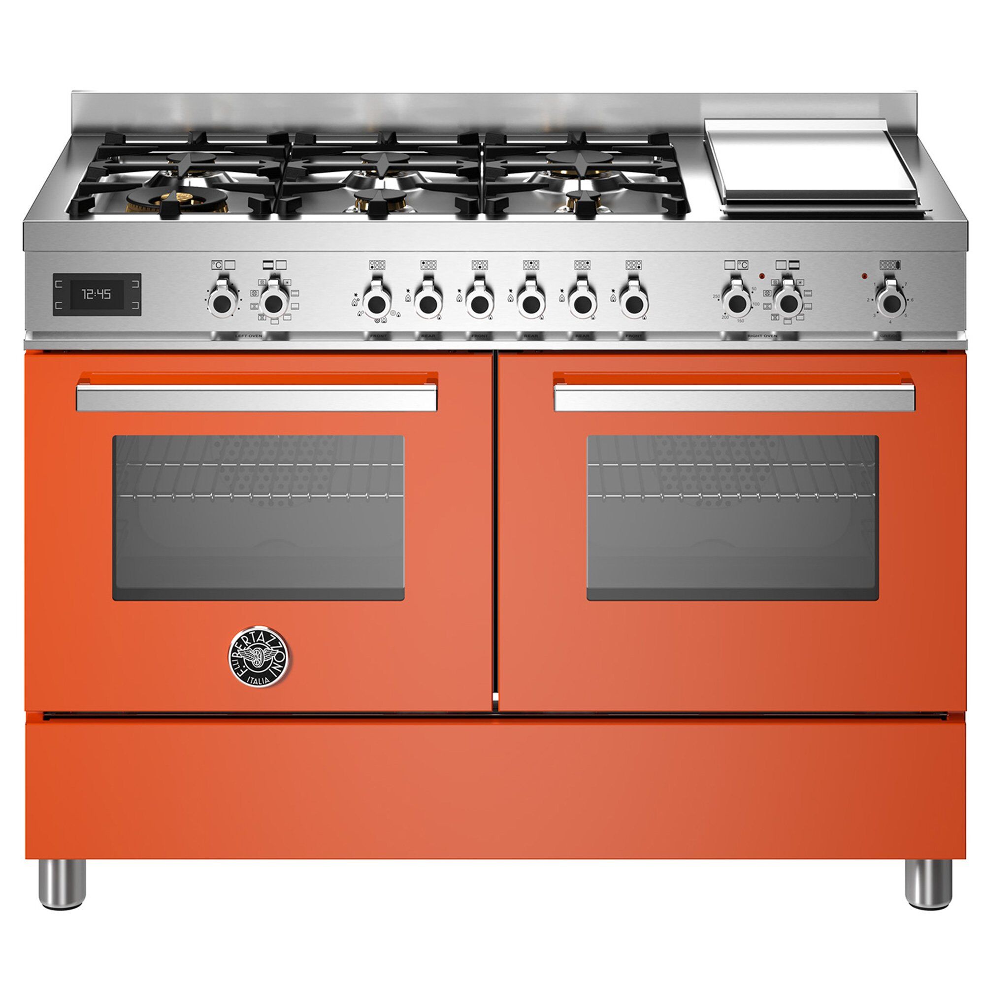 Bertazzoni Pro126g2eart Professional Gaskomfur  120 Cm  Orange