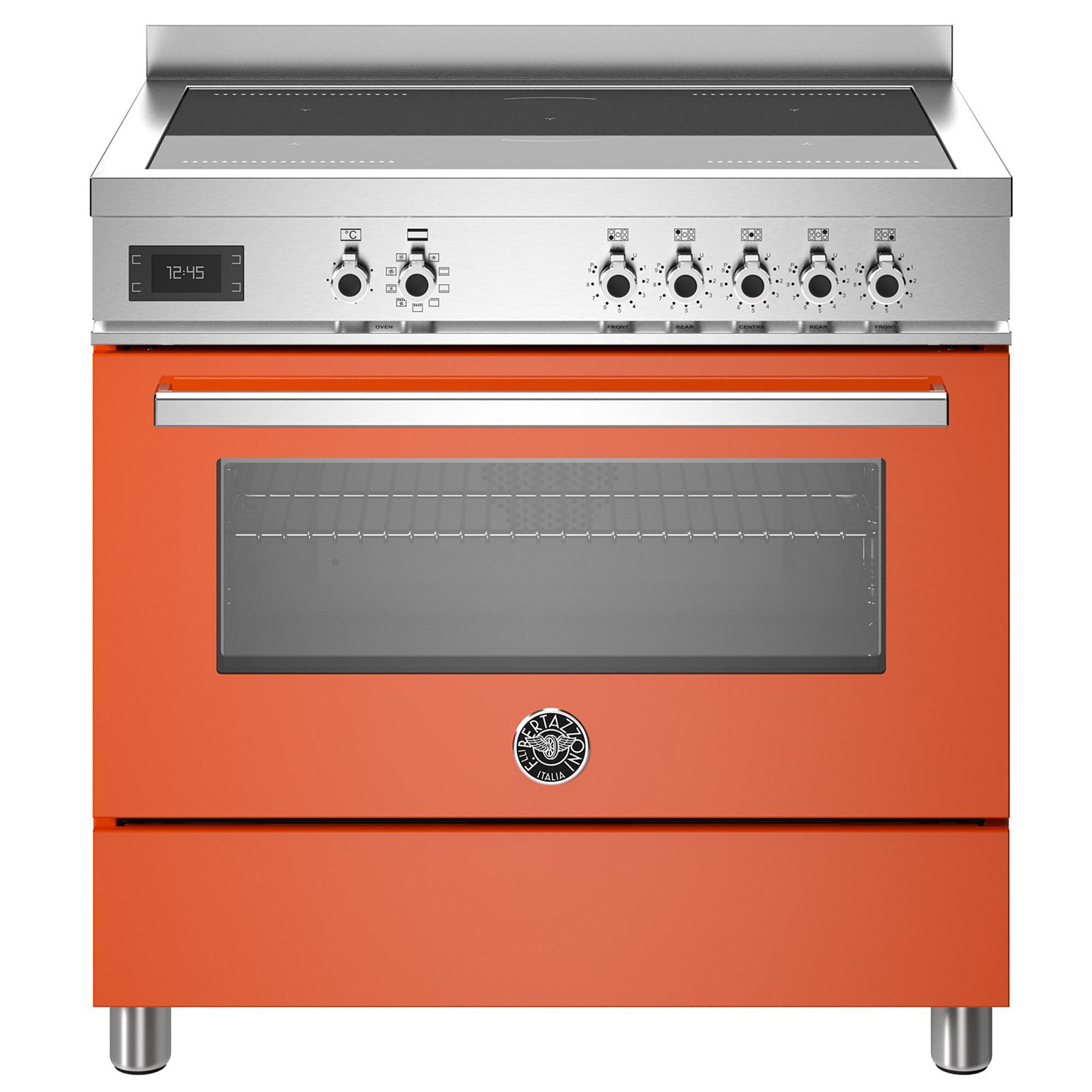 Bertazzoni Pro95i1eart Professional Induktionskomfur Med Ovn  90 Cm  Orange