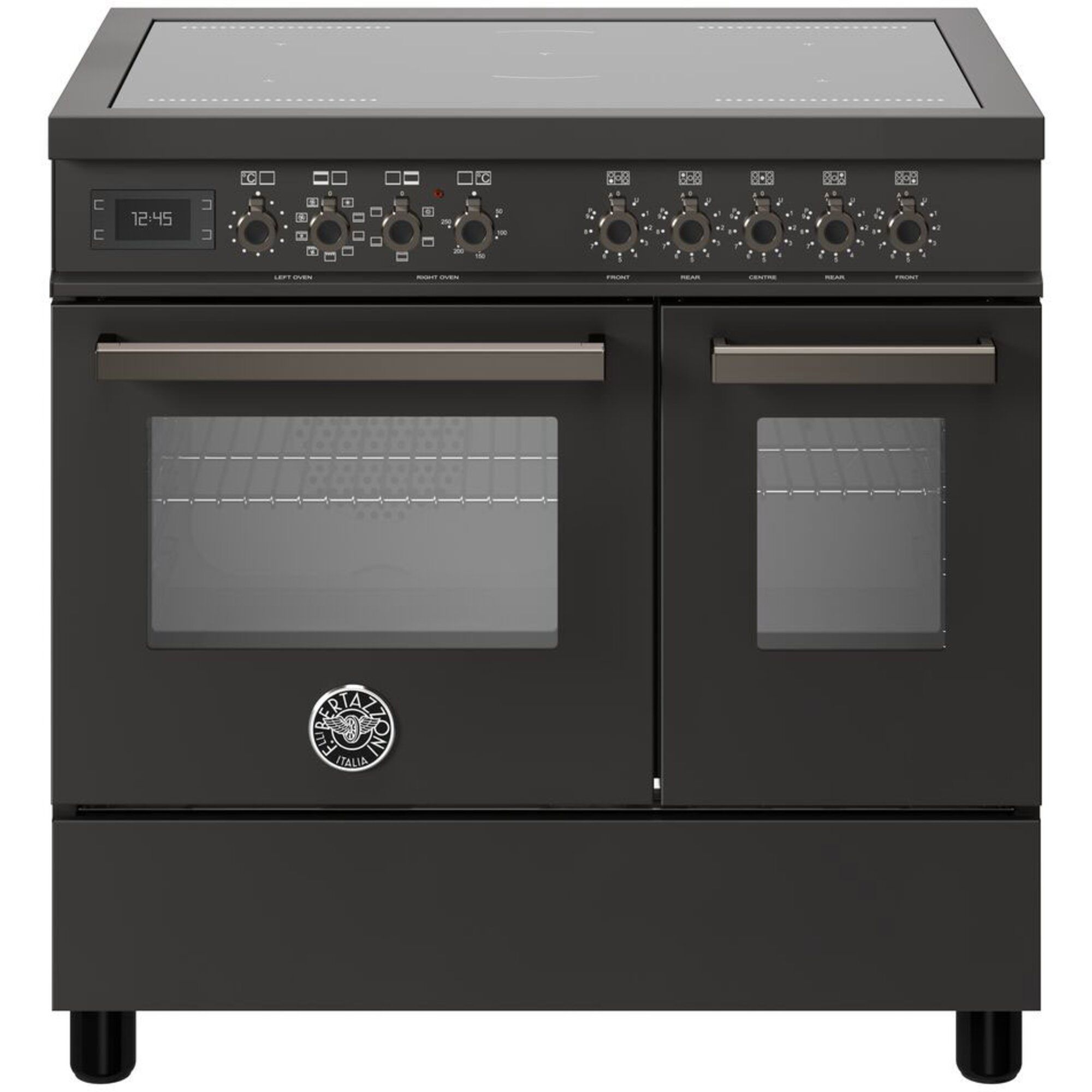 Bertazzoni Pro95i2ecat Professional Induktionskomfur Med Dobbeltovn 90 Cm  Mat Sort