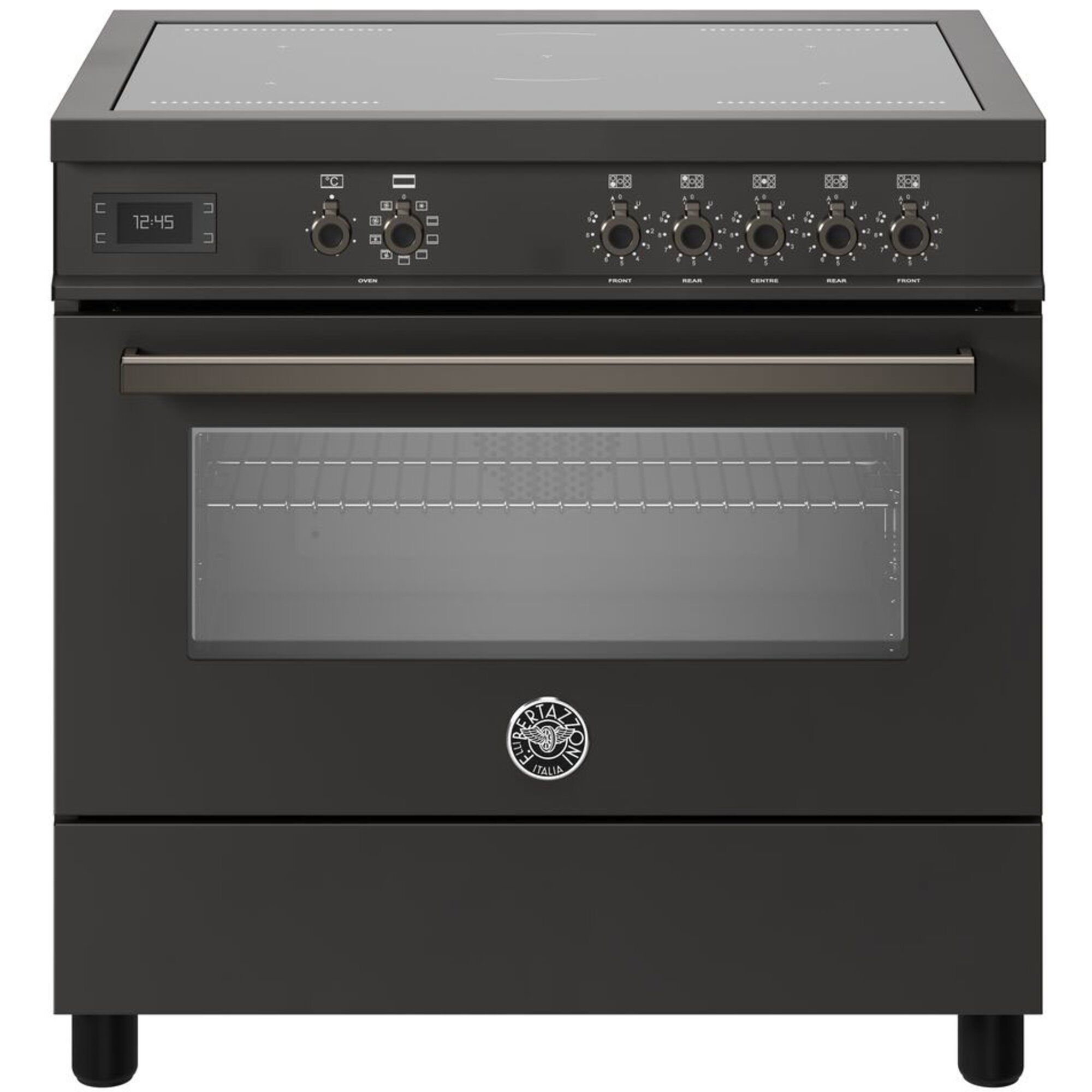 Bertazzoni Pro95i1ecat Professional Induktionskomfur Med Ovn 90 Cm  Mat Sort