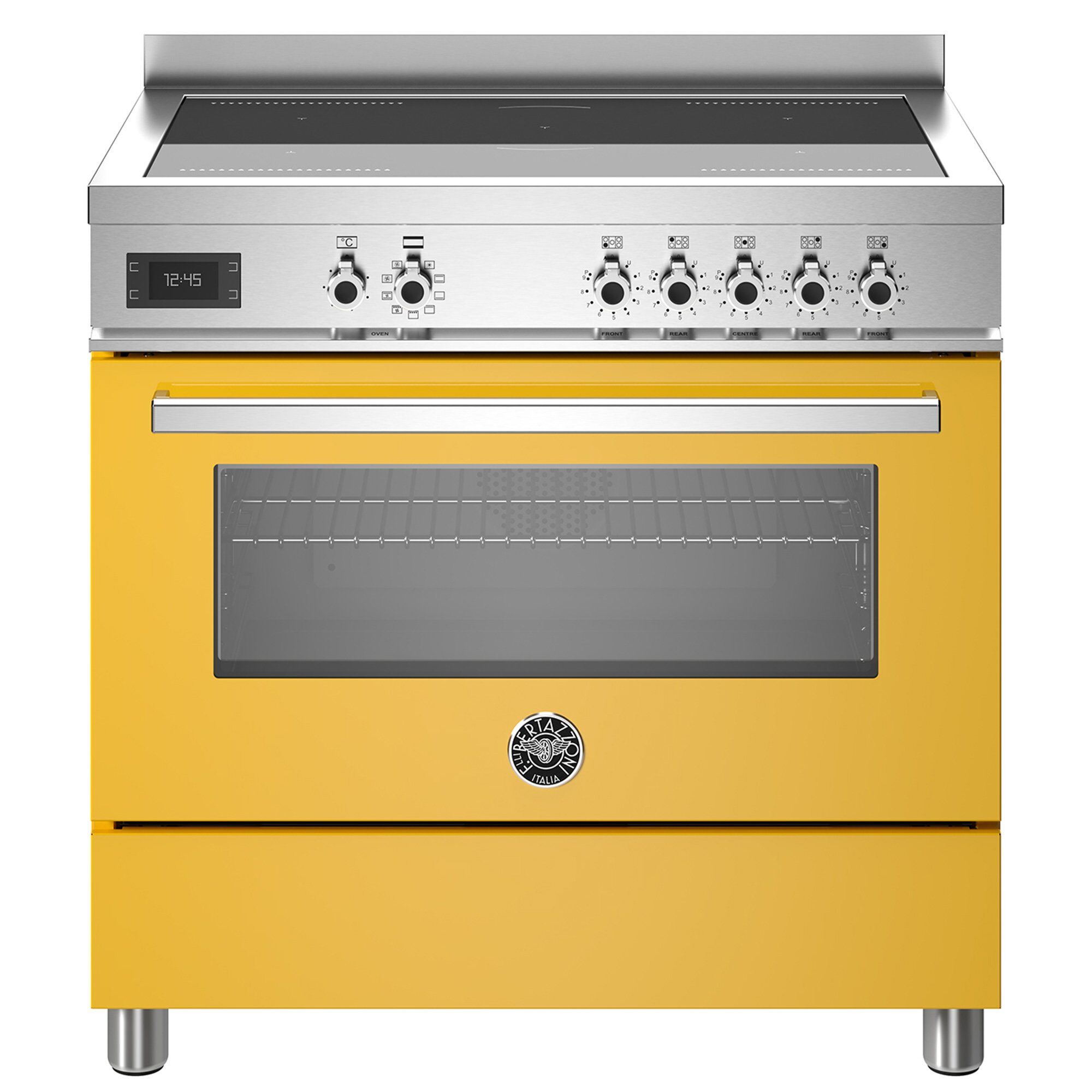 Bertazzoni Pro95i1egit Professional Induktionskomfur Med Ovn  90 Cm  Gul
