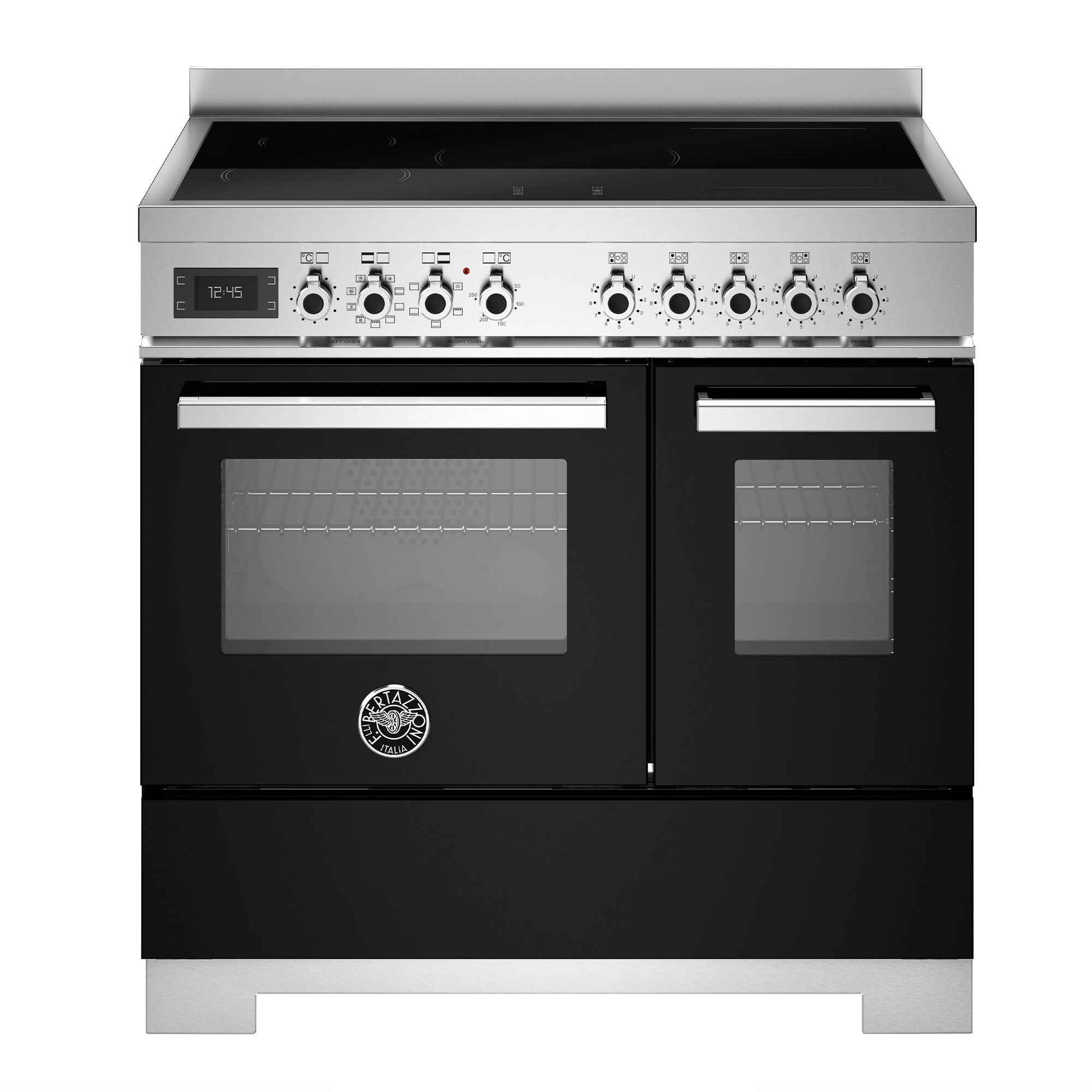Bertazzoni Pro95i2enet2 Professional Induktionskomfur 90 Cm Med   Zoner Og   Ovne  Sort