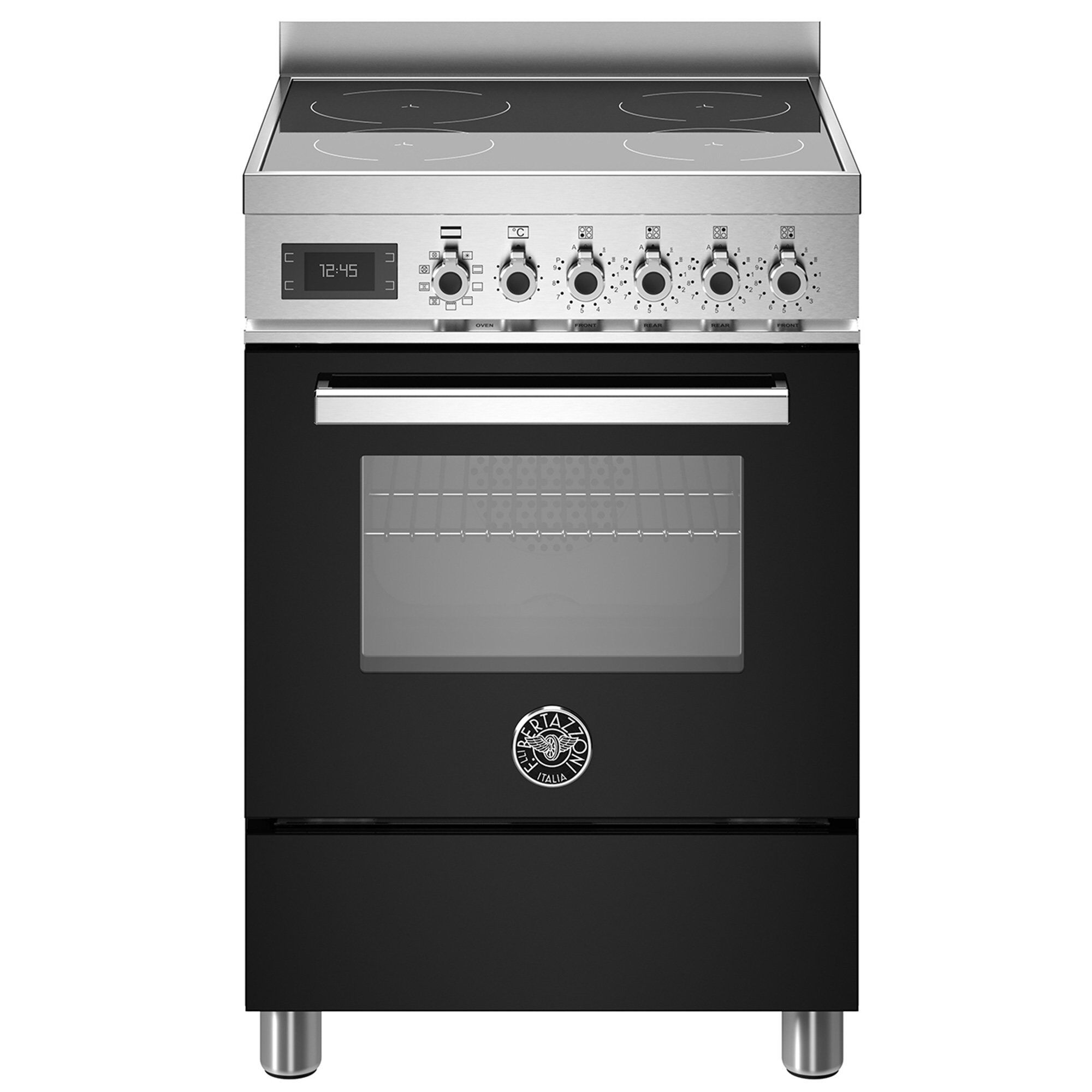 Bertazzoni Pro64i1enet Professional Induktionskomfur Med Ovn  60 Cm  Sort