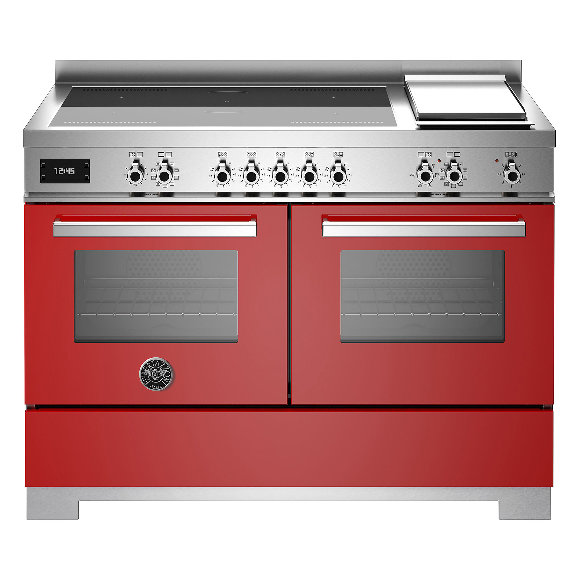 Bertazzoni Pro125i2erot2 Professional Induktionskomfur 120 Cm Med   Zoner Og   Ovne  Rød