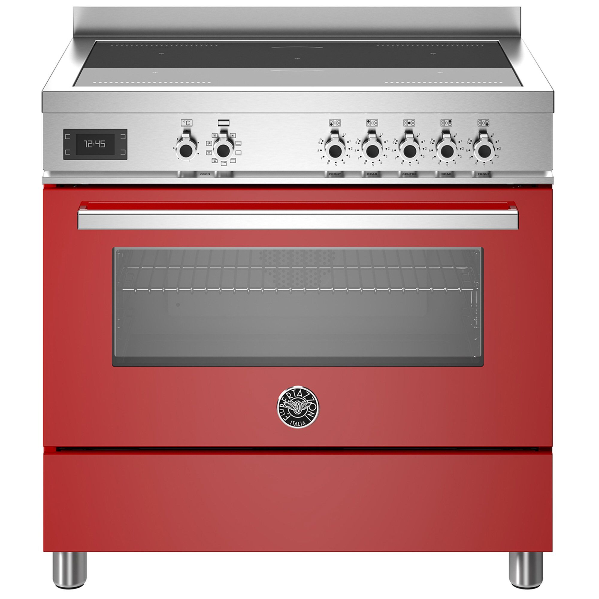 Bertazzoni Pro95i1erot Professional Induktionskomfur Med Ovn  90 Cm  Rød