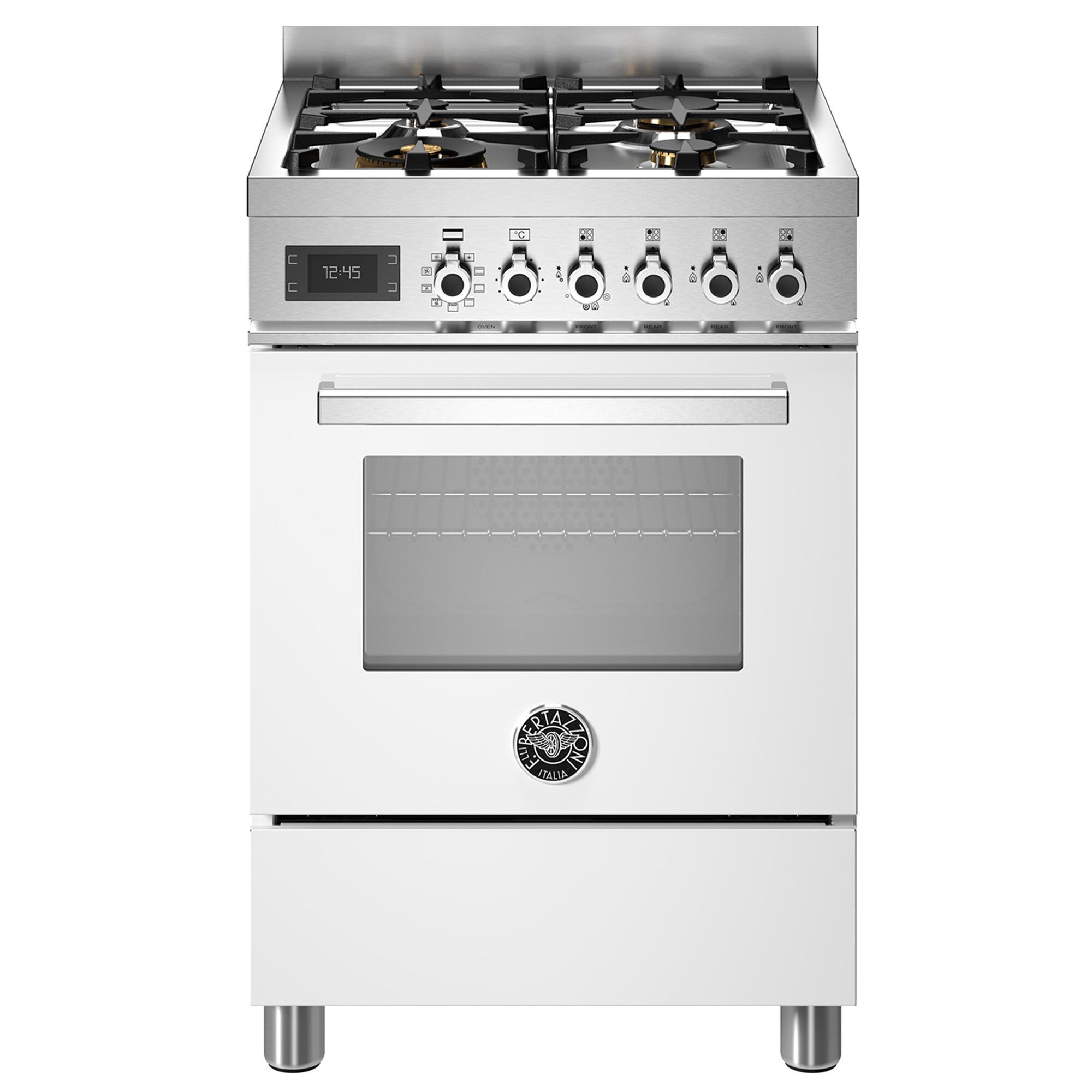 Bertazzoni Pro64l1ebit Professional Gaskomfur Med Ovn  60 Cm  Hvid