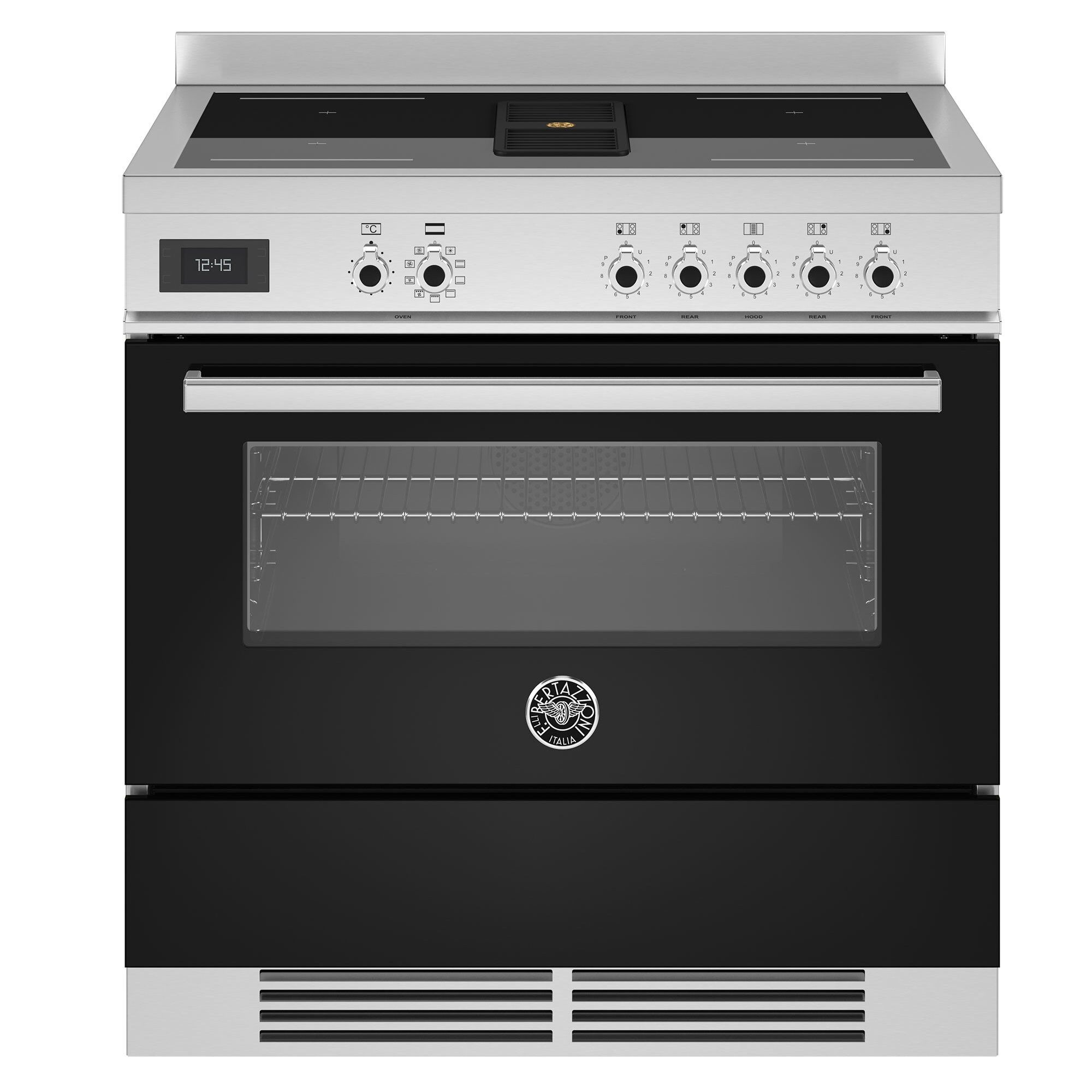 Bertazzoni Proch94i1enet Komfur Med Integreret Emhætte 90 Cm  Sort