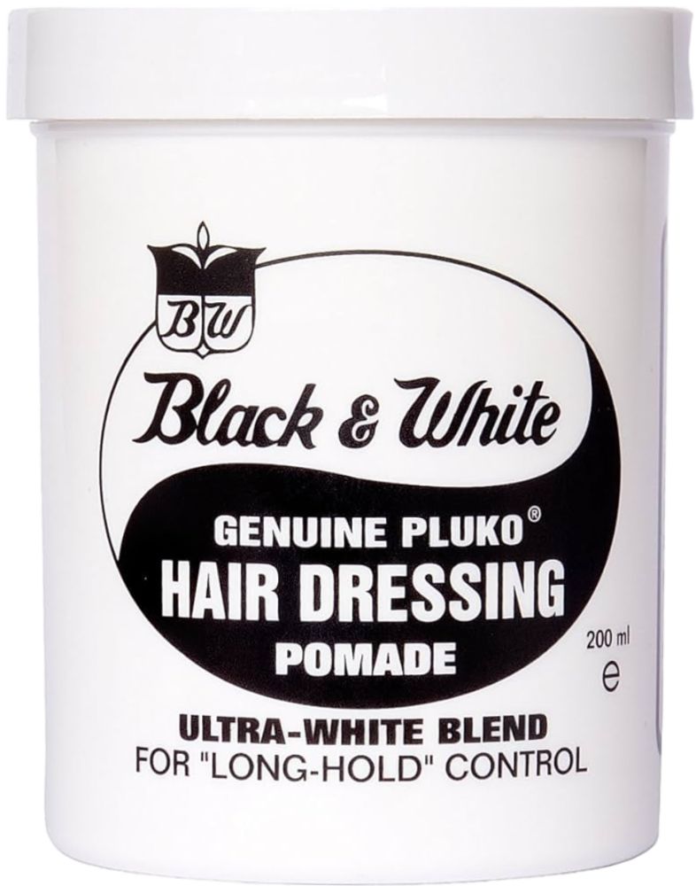 Black   White Hair Dressing Pomade 200