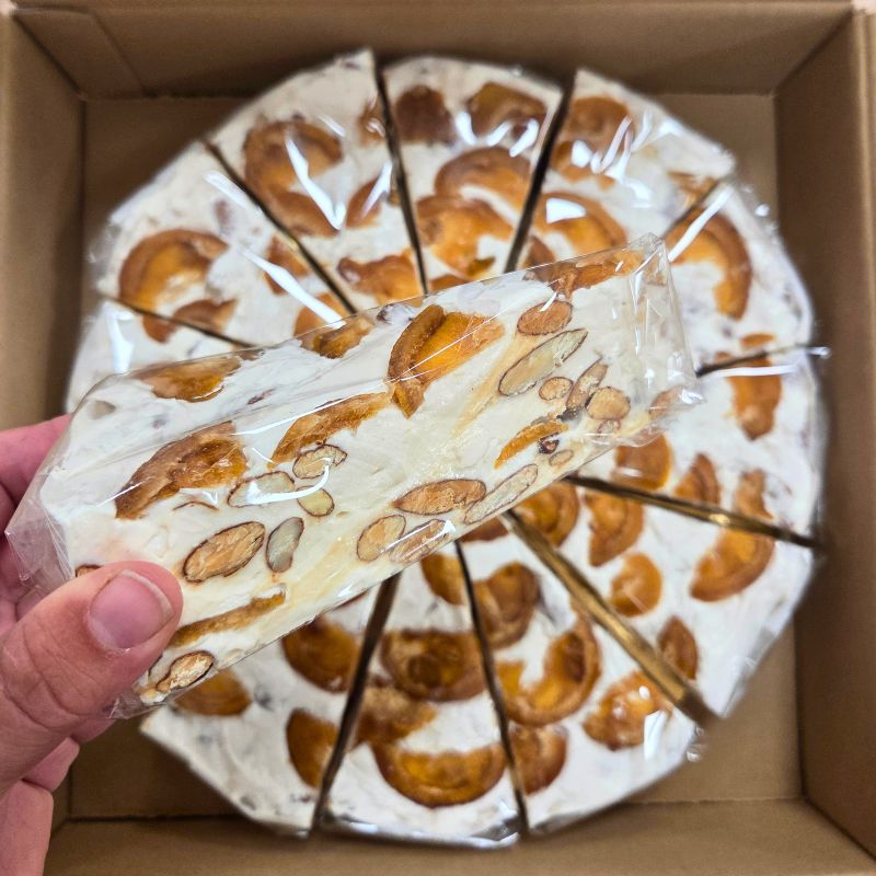 Blød Italiensk Torrone Med Citron Fransk Nougat
