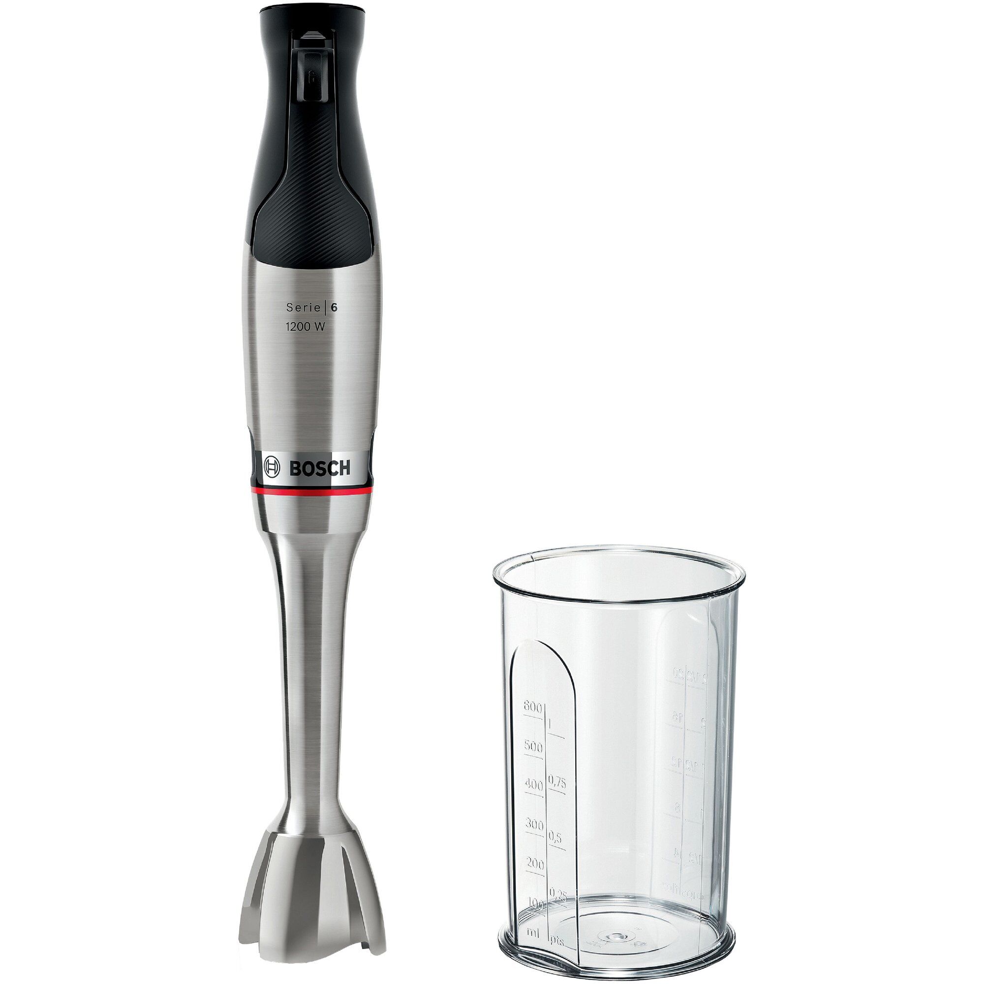 Bosch Serie   Ergomaster Msm6m810 Stavblender 1200 Watt  Rustfrit Stål