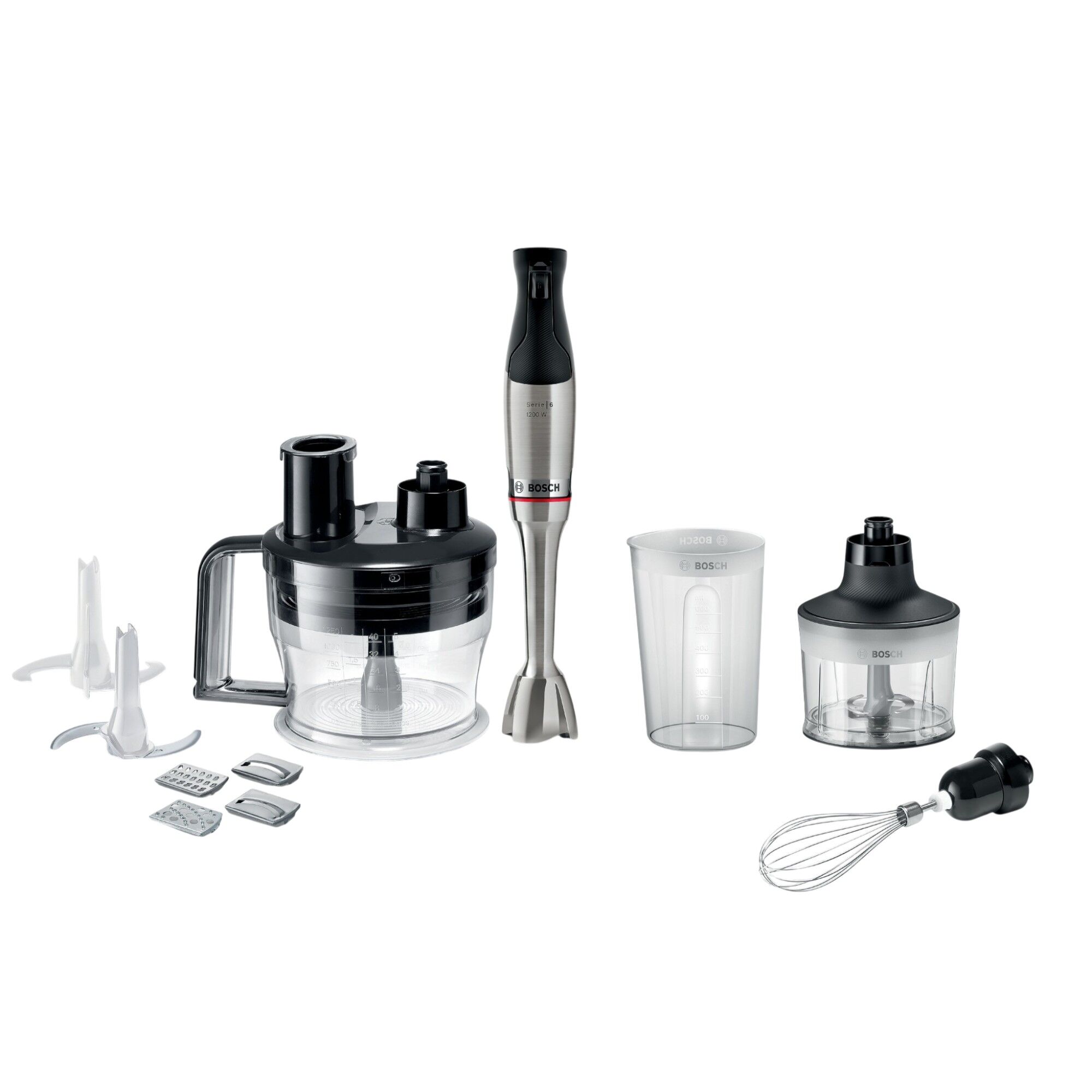 Bosch Serie   Ergomaster Msm6m871 Stavblender 1200 Watt  Rustfrit Stål