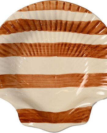 Byon Armona Stripe Serveringsfad 23   Cm  Lys Brun Hvid