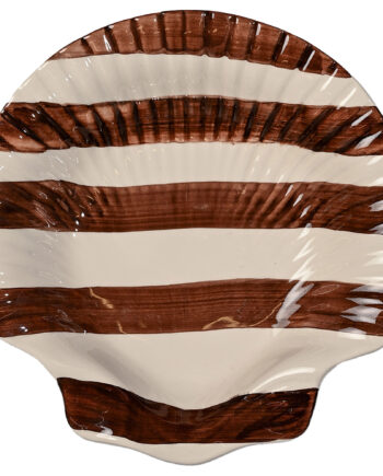 Byon Armona Stripe Serveringsfad 23   Cm  Mørkebrun Hvid