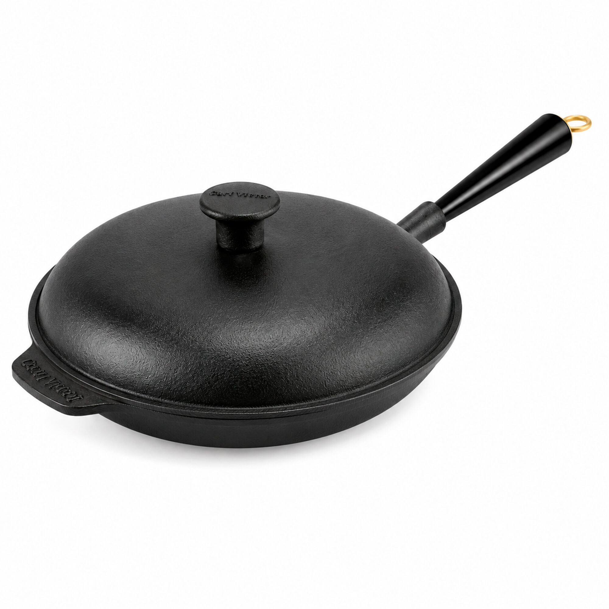 Carl Victor Gold Stegepande Med Støbejernslåg 24 Cm