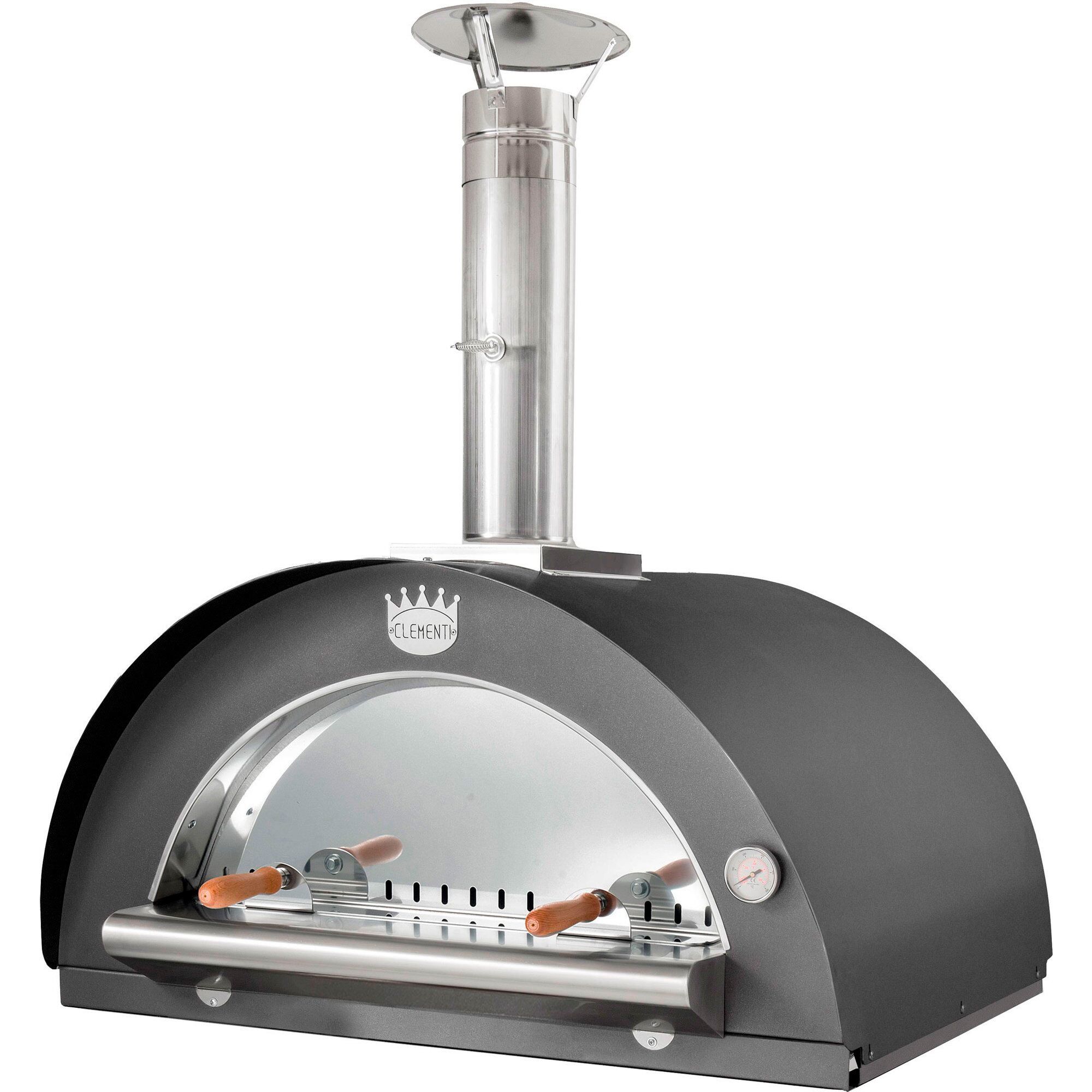 Clementi Forni Family Brændefyret Pizzaovn 60x60 Cm Antracit