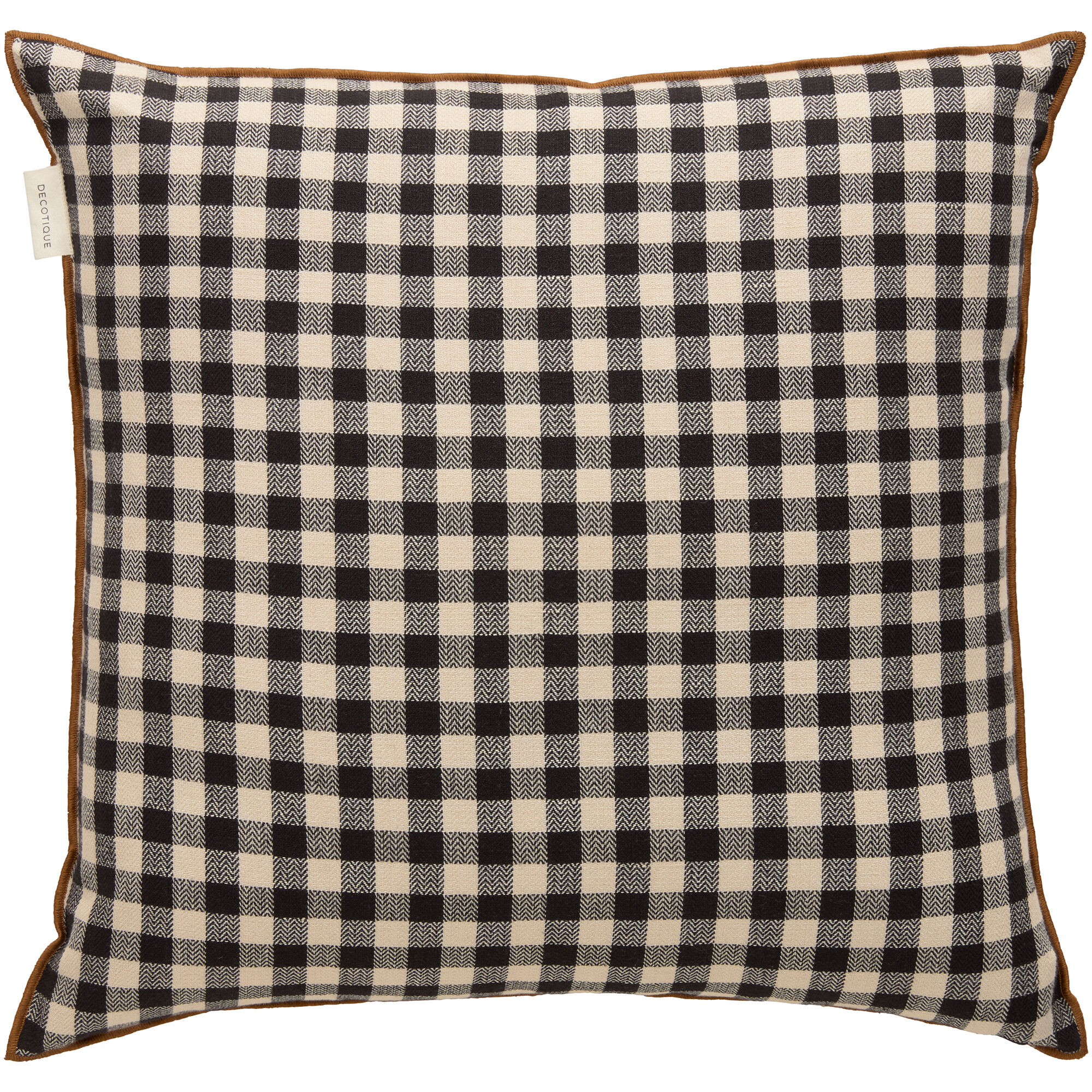 Decotique Outline Check Pude 50   50 Cm  Sort