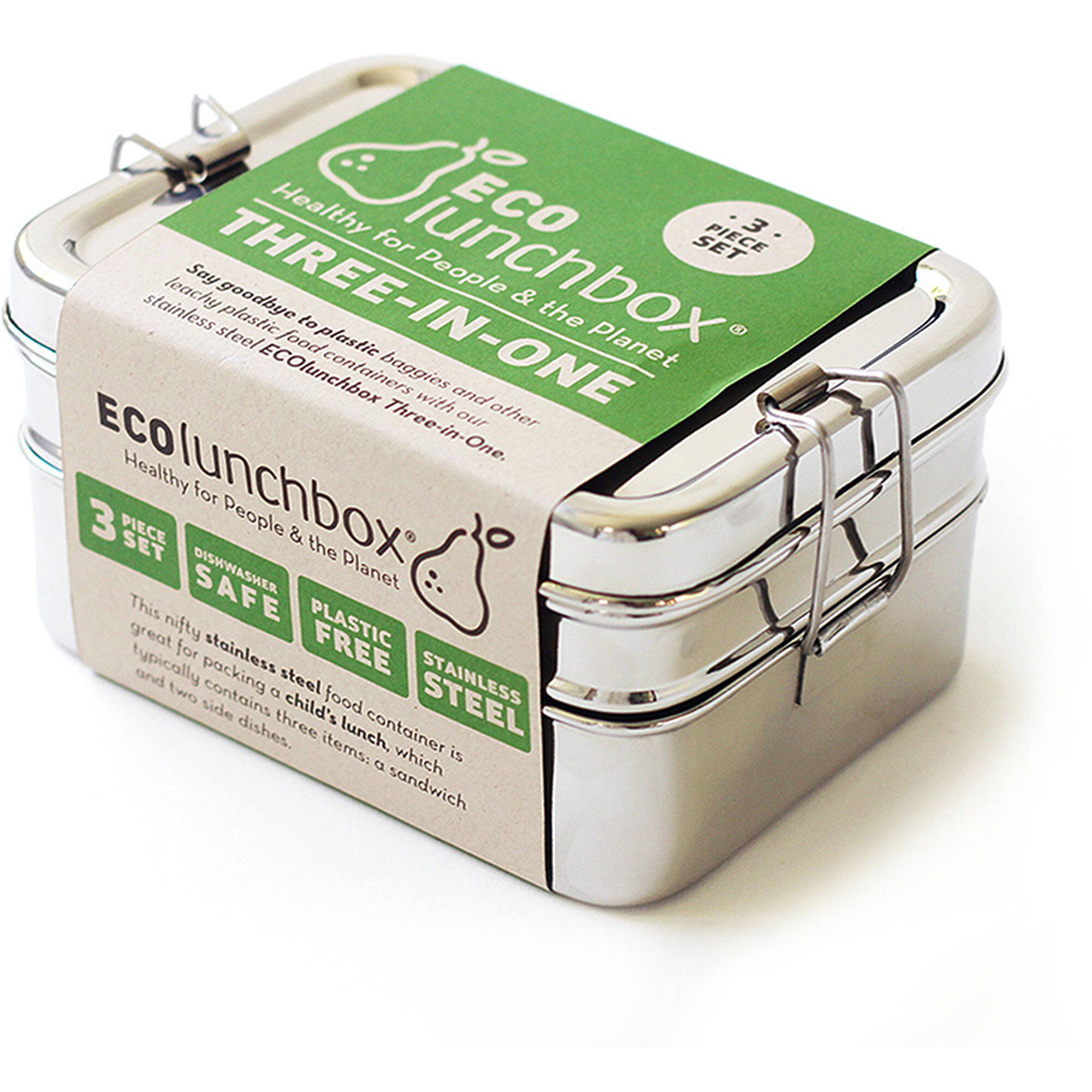 Eco Lunchbox Eco Tre- -en Madkasse Rustfrit Stål