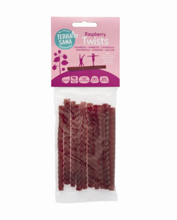 Frugtstænger Hindbær Twist  øko  Glutenfri  Vegansk