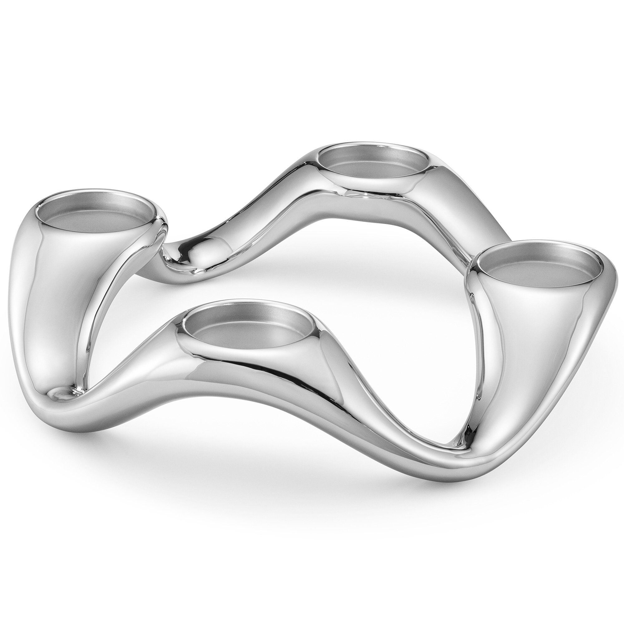 Georg Jensen Cobra Rund Lysestage  Rustfrit Stål