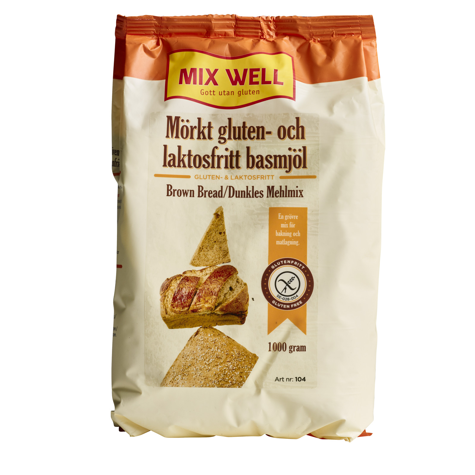 Gluten- Og Laktosefri Mørk Basismel Mix Well 104
