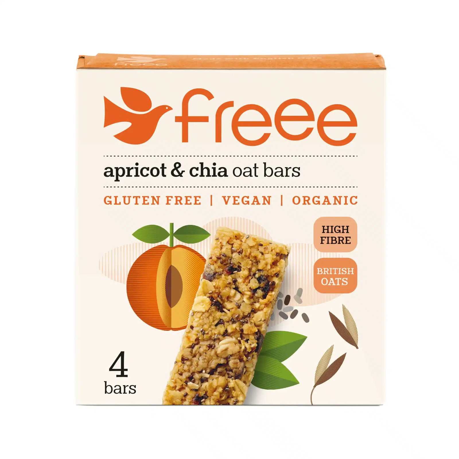 Glutenfri Havrebar Med Abrikos Og Chiafrø økologisk