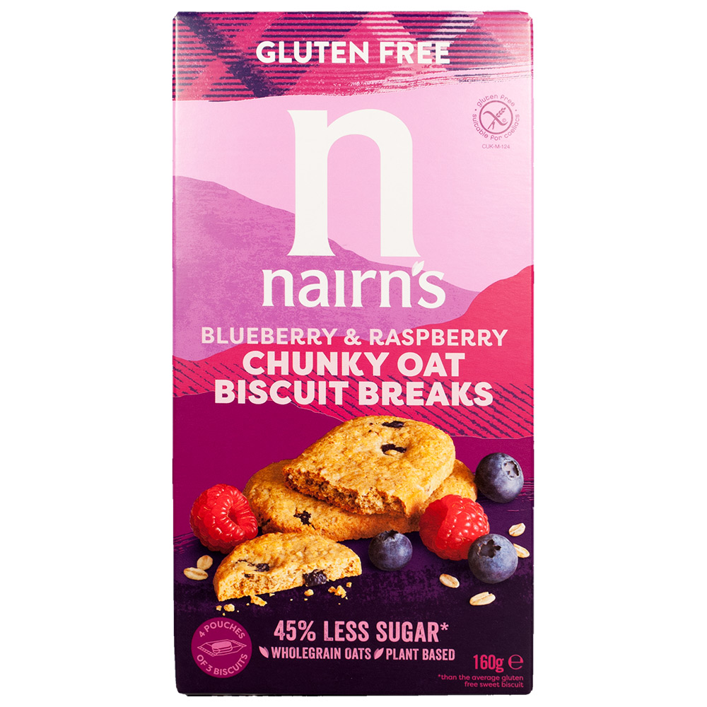 Glutenfri Havrekiks Med Blåbær Og Hindbær