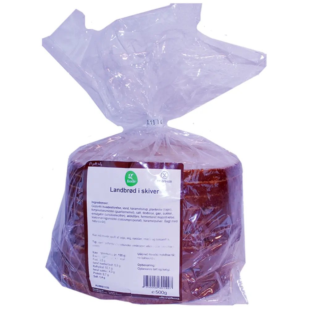 Glutenfri Landbrød Bondebrød Skiver