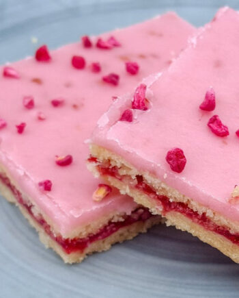 Glutenfri Pink   Lyserød Hindbærsnitter Isabella