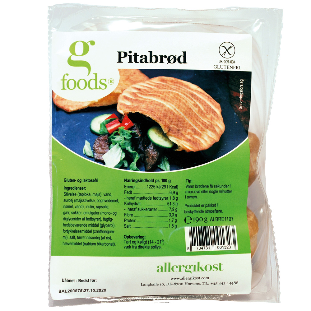 Glutenfri Pitabrød