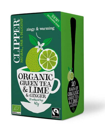 Grøn Te Med Lime Og Ingefær økologisk
