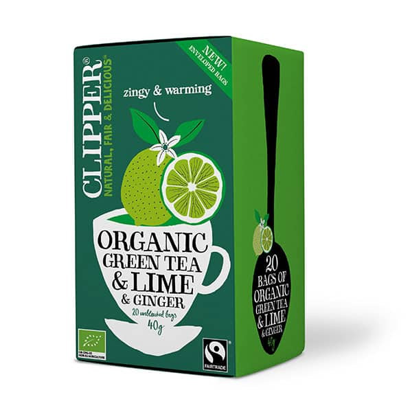 Grøn Te Med Lime Og Ingefær økologisk