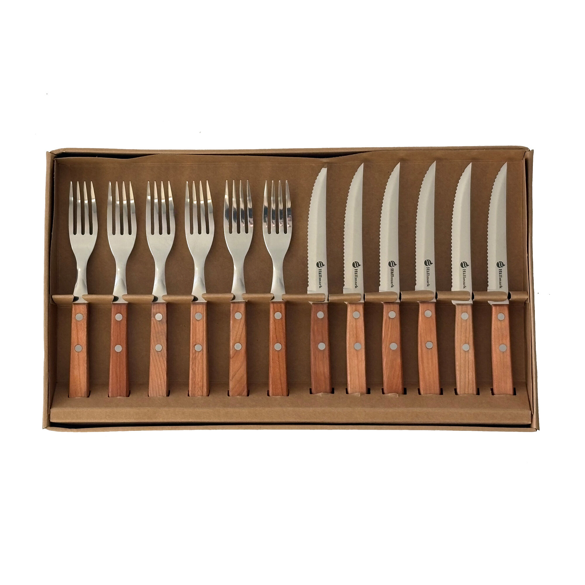 Hällmark Grillbestik Med Træhåndtag 12 Dele