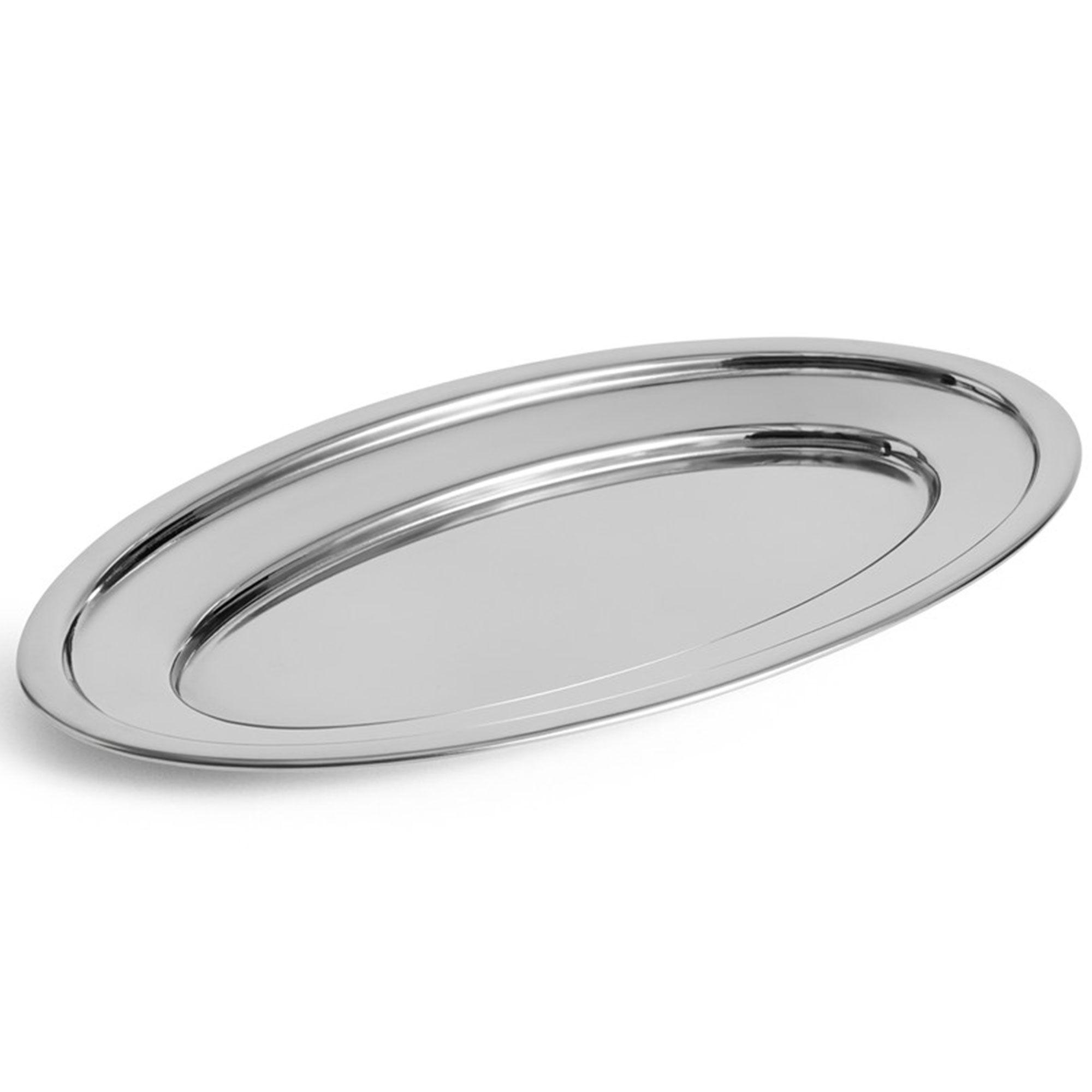Hay Essential Steel Oval Serveringstallerken Large  Rustfrit Stål
