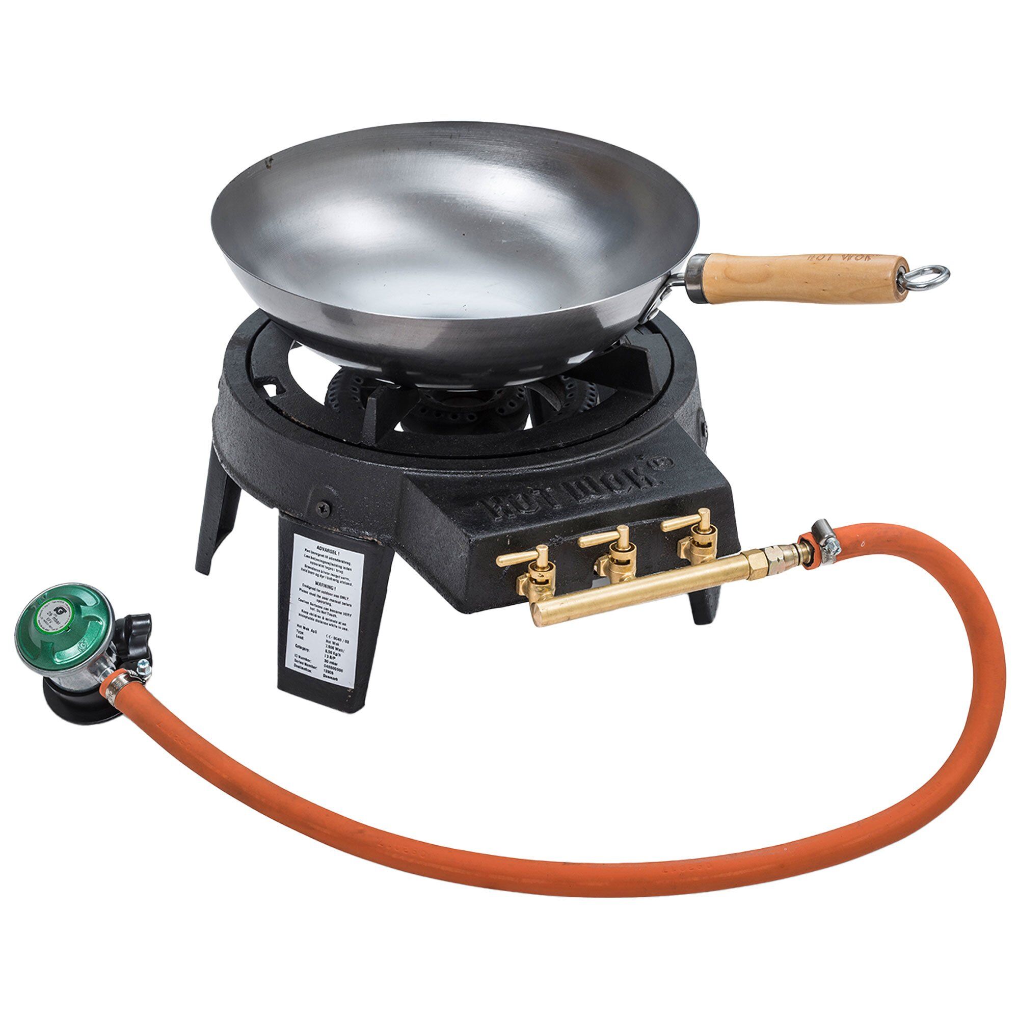 Hot Wok Gasbrænder   Kw Inkl  Regulator Og Wok