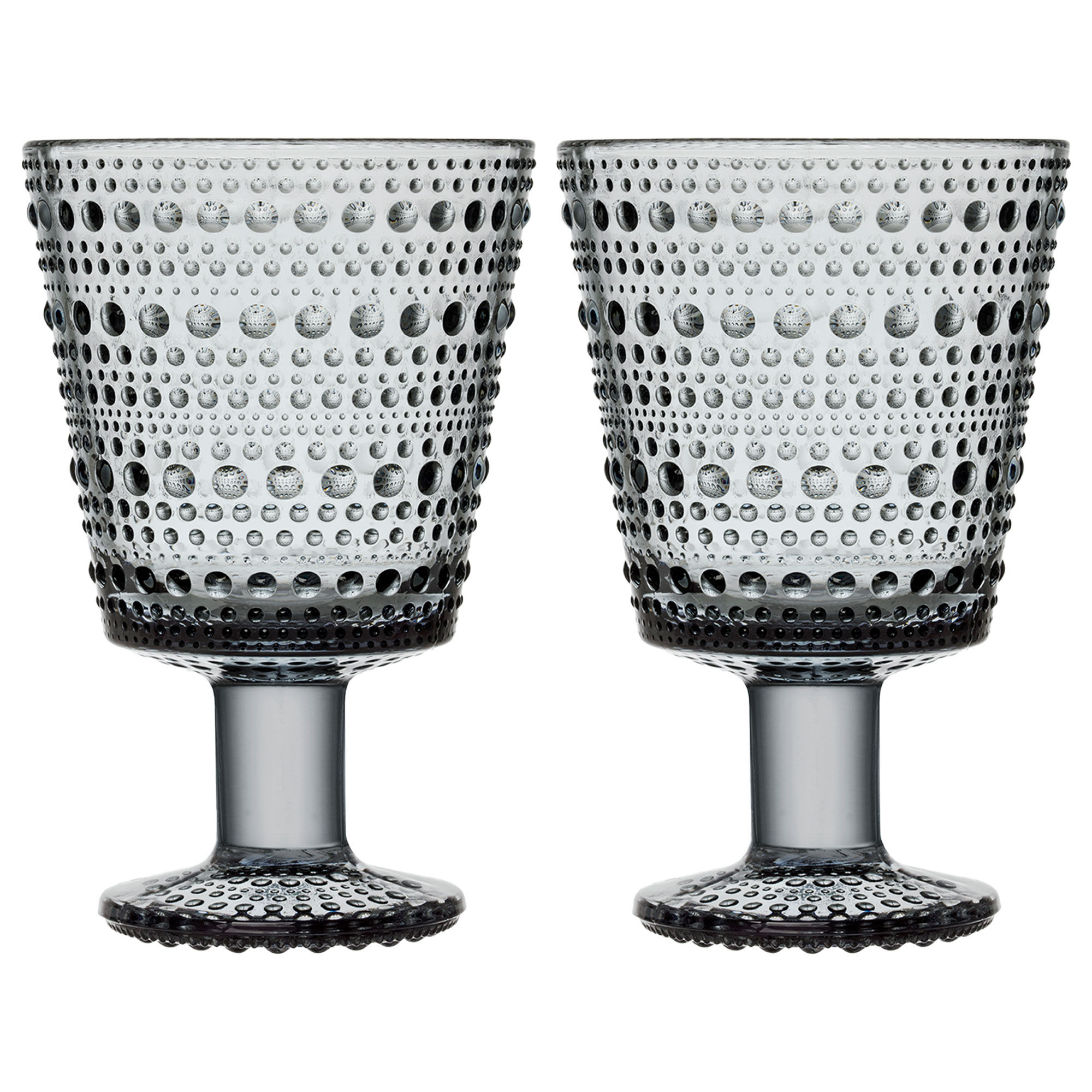 Iittala Kastehelmi Glas På Fod 26 Cl  Grå    Stk