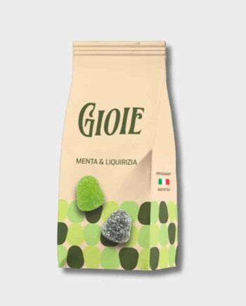 Italiensk Vingummi Mynte Lakrids Gioie Menta   Liquirizia Glutenfri