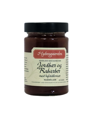 Jordbær Rabarbermarmelade Med Hyldeblomst