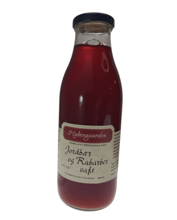 Jordbær- Rabarbersaft Hybengaarden 500 Ml
