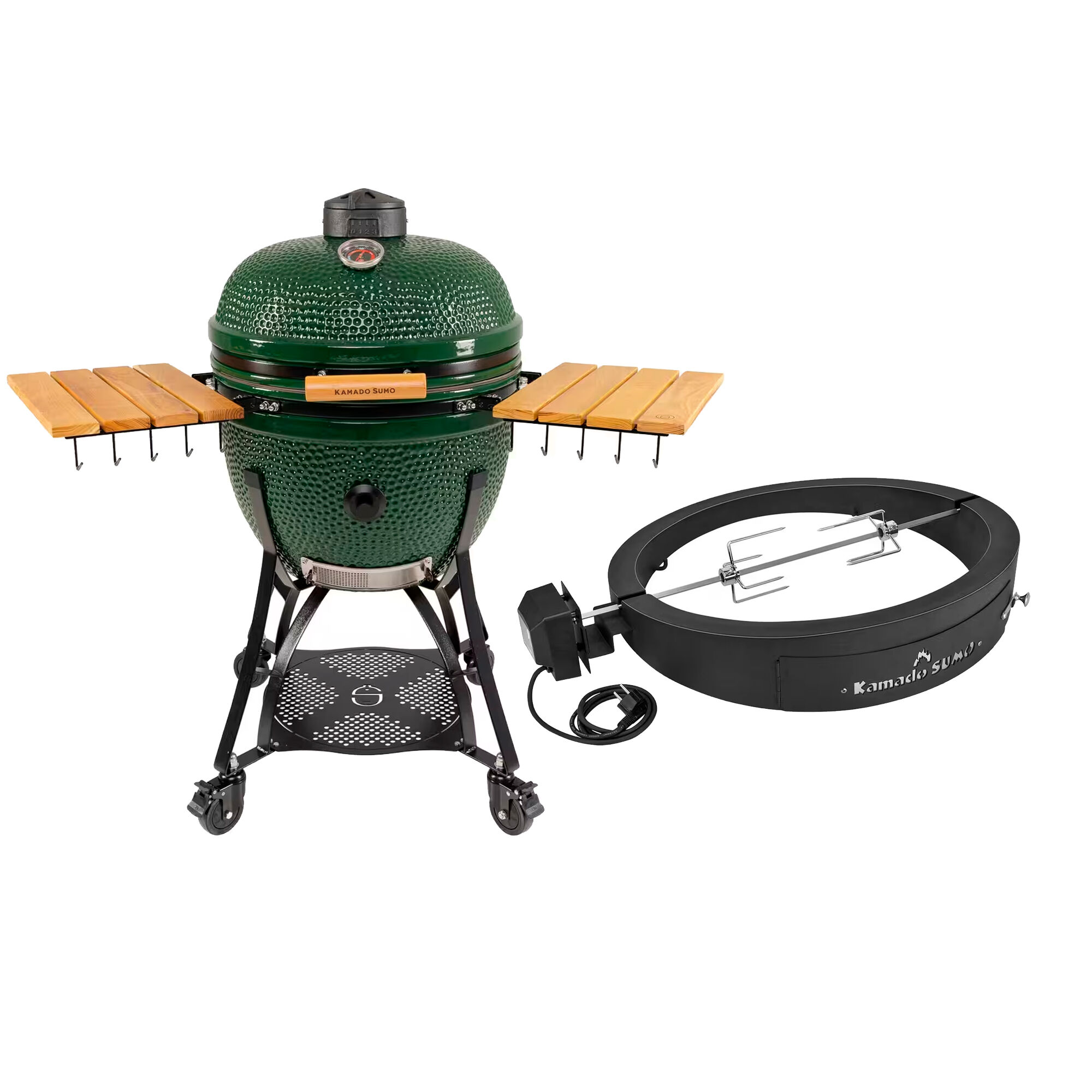 Kamado Sumo Maxi Gen   Kamado-grill Med Grillmesterens Rotisserie  Grøn