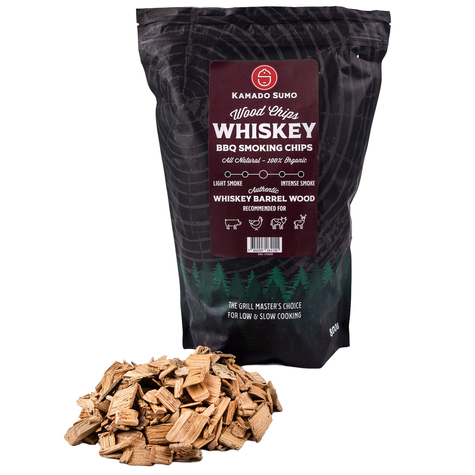 Kamado Sumo Whiskey-røgflis 800