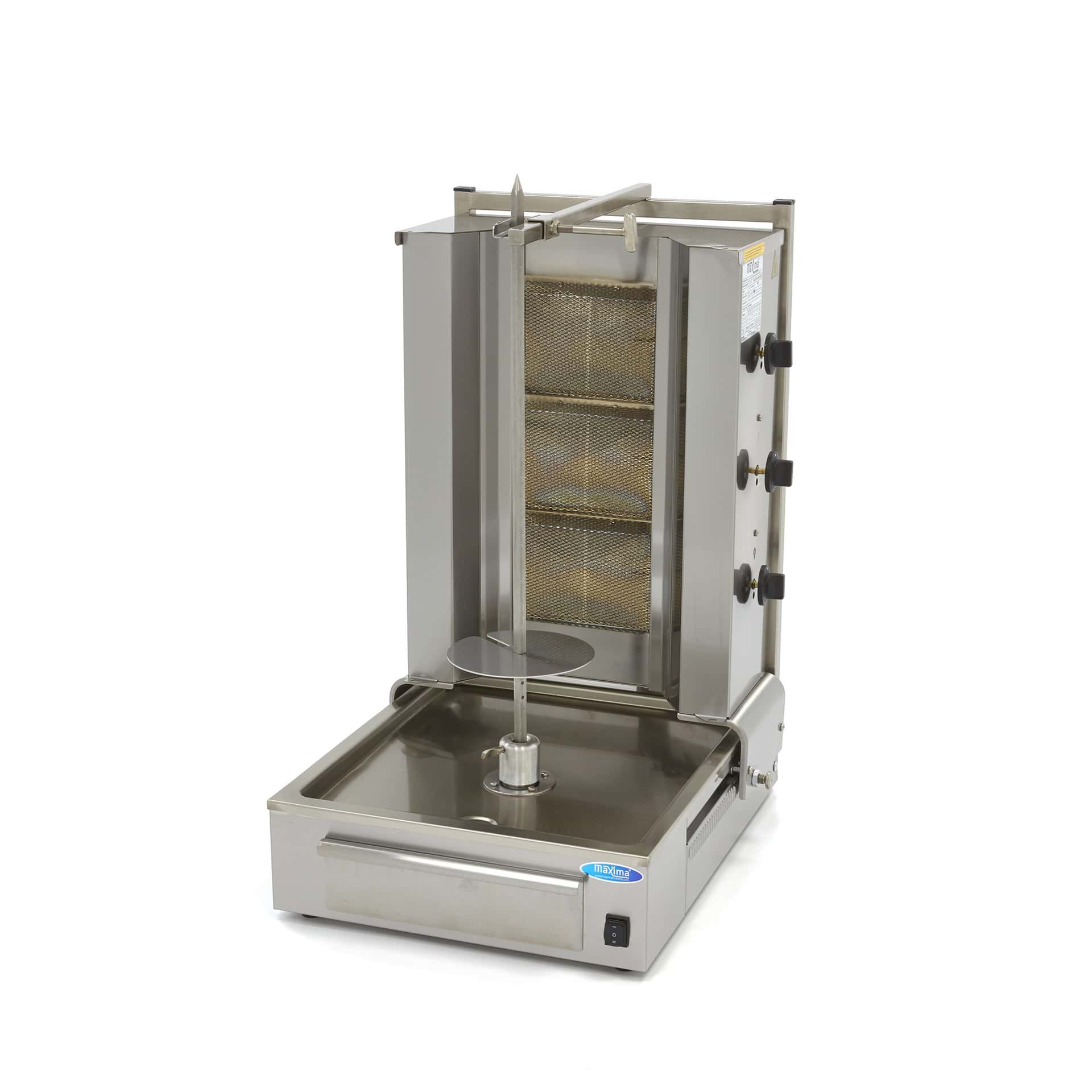 Kebab Grill Gas   Brændere 40 Kg Kød Maxima