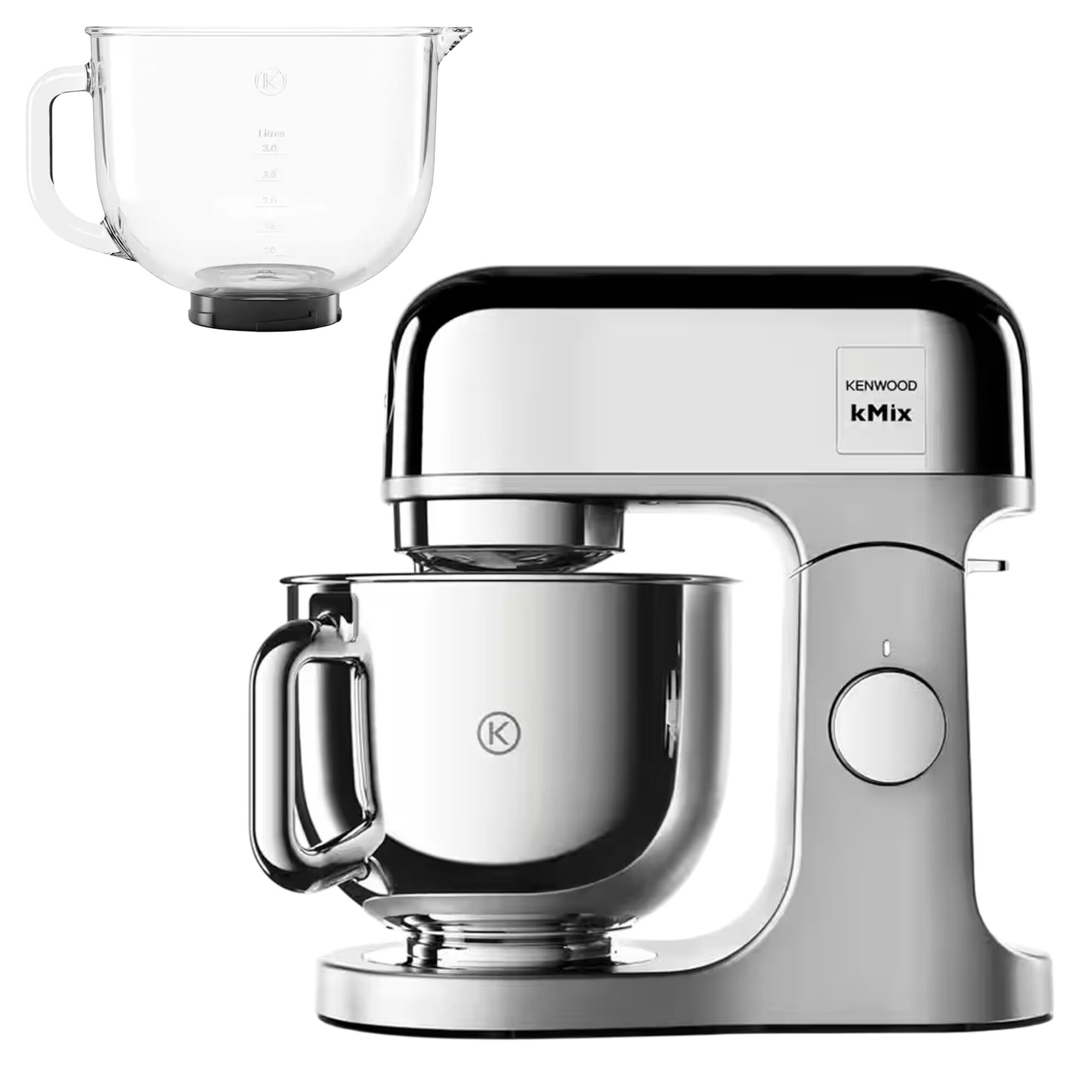 Kenwood Kmix Kmx760ch Køkkenmaskine Med Ekstra Glasskål   Liter  Krom