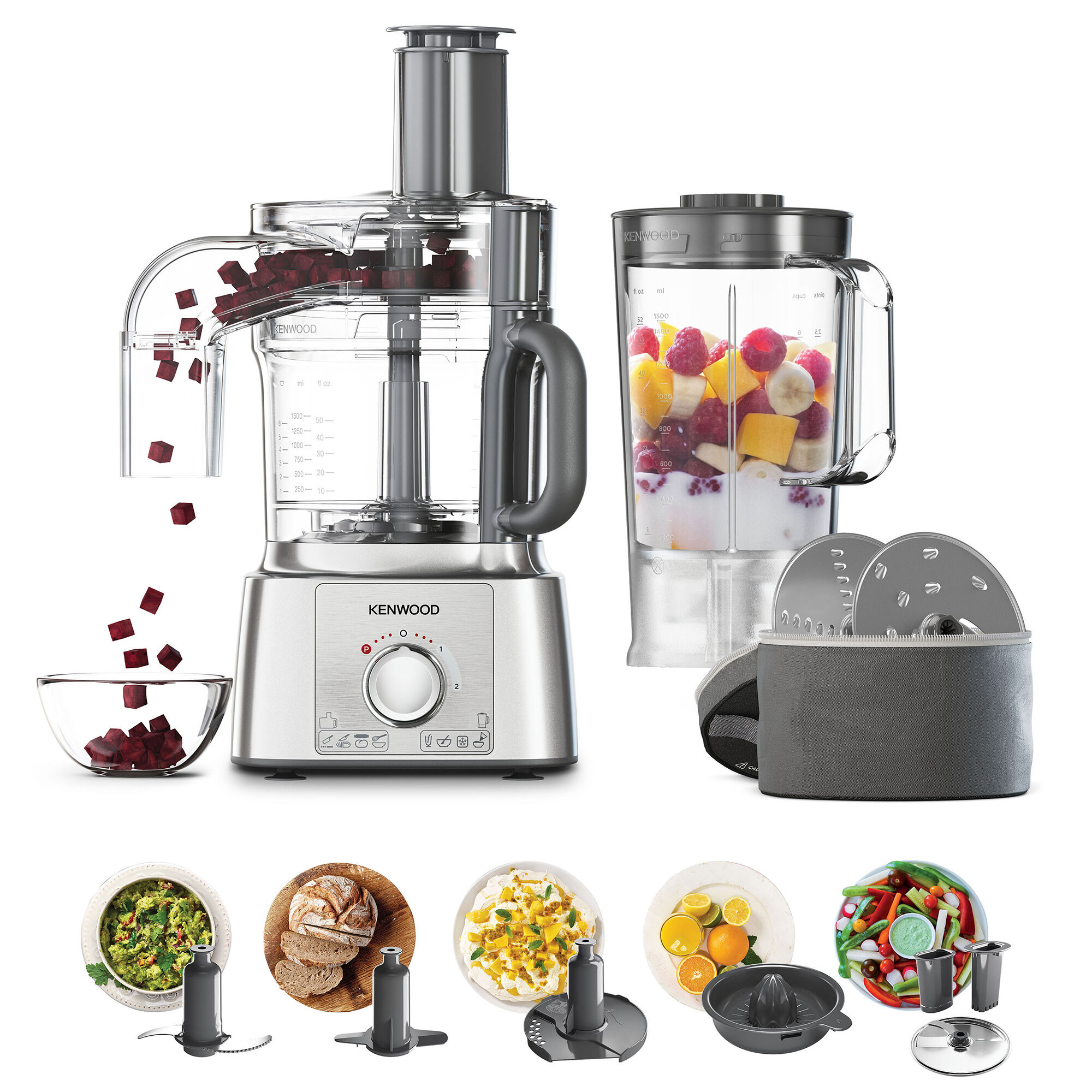 Kenwood Multipro Express Fdp65 820 Si Foodprocessor  Stål