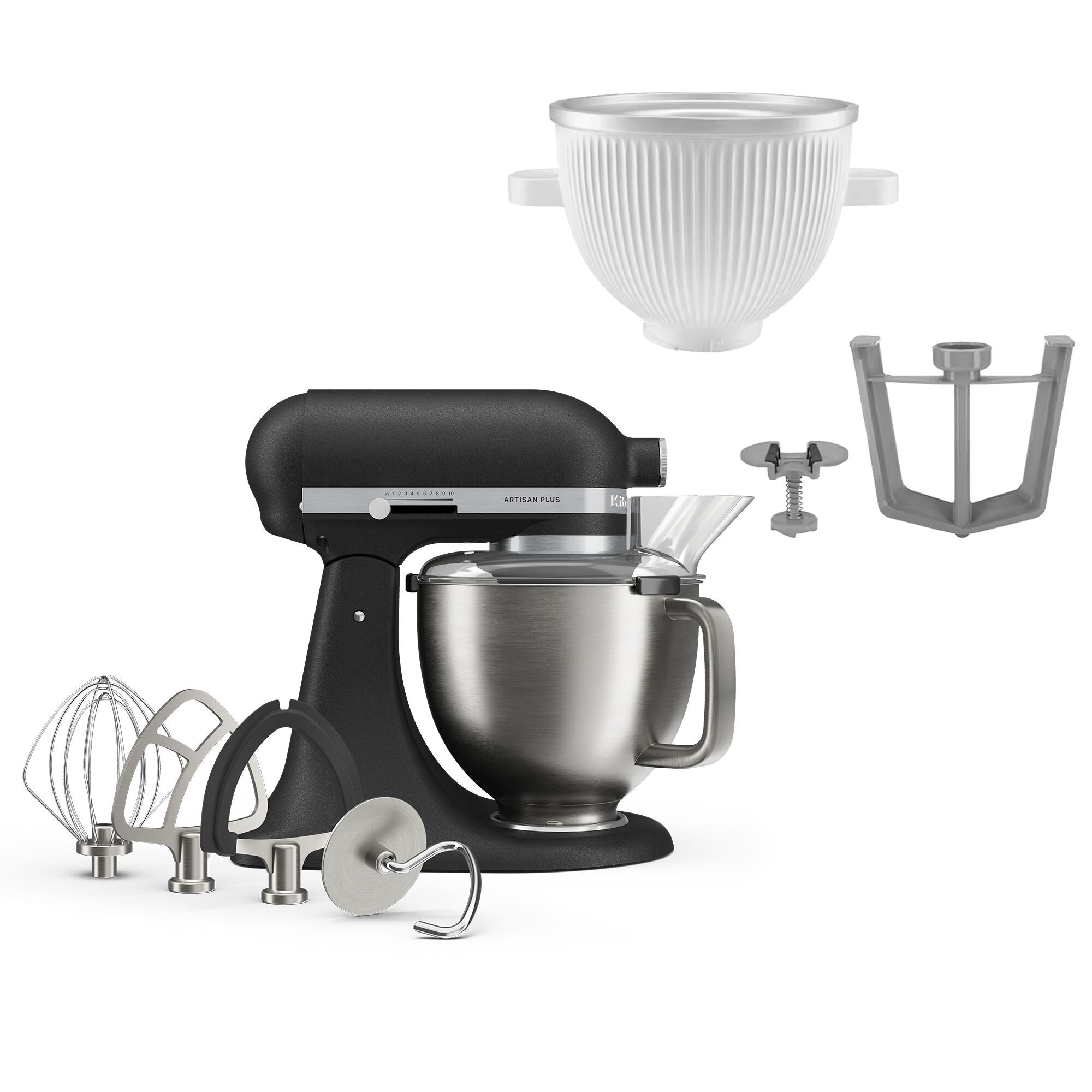 Kitchenaid Artisan Plus Køkkenmaskine Med Istilbehør Til Is  Cast Iron Black