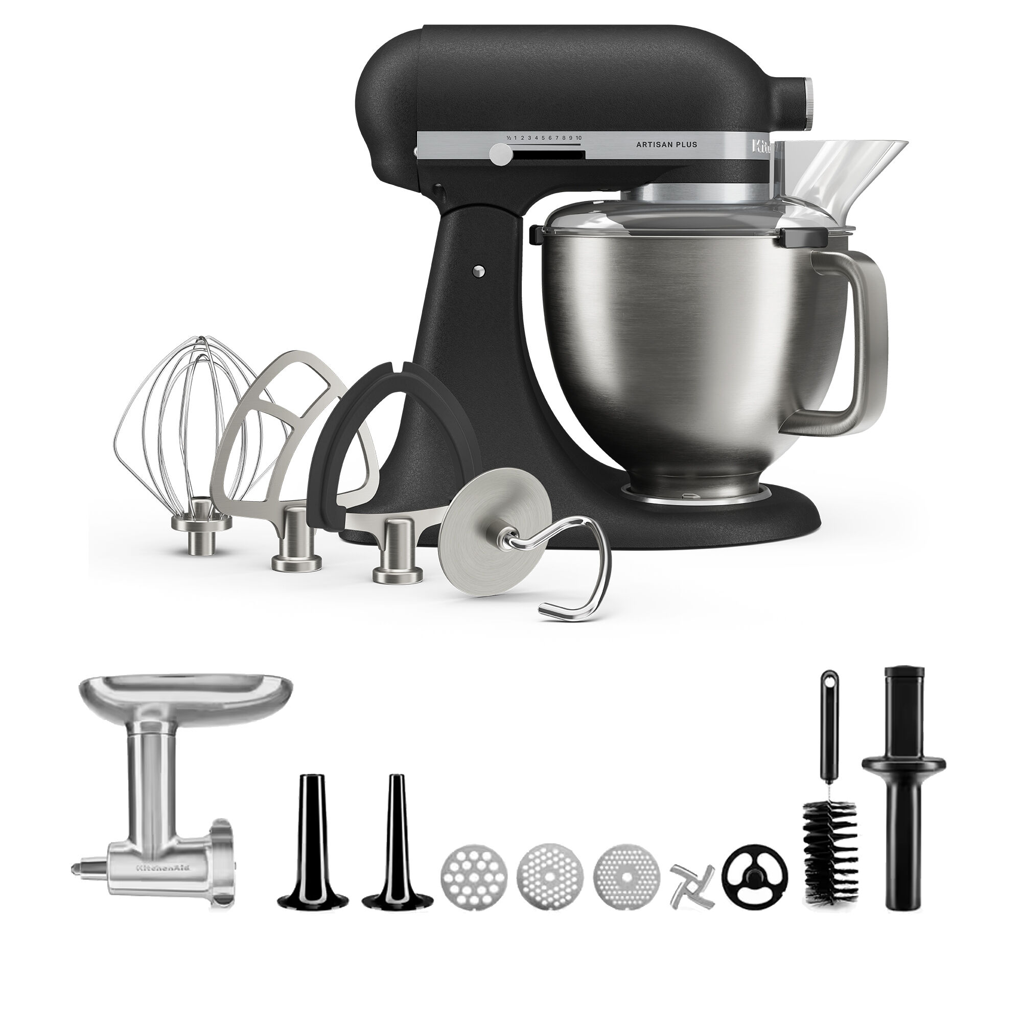 Kitchenaid Artisan Plus Køkkenmaskine Med Kødkværn      Liter  Cast Iron Black
