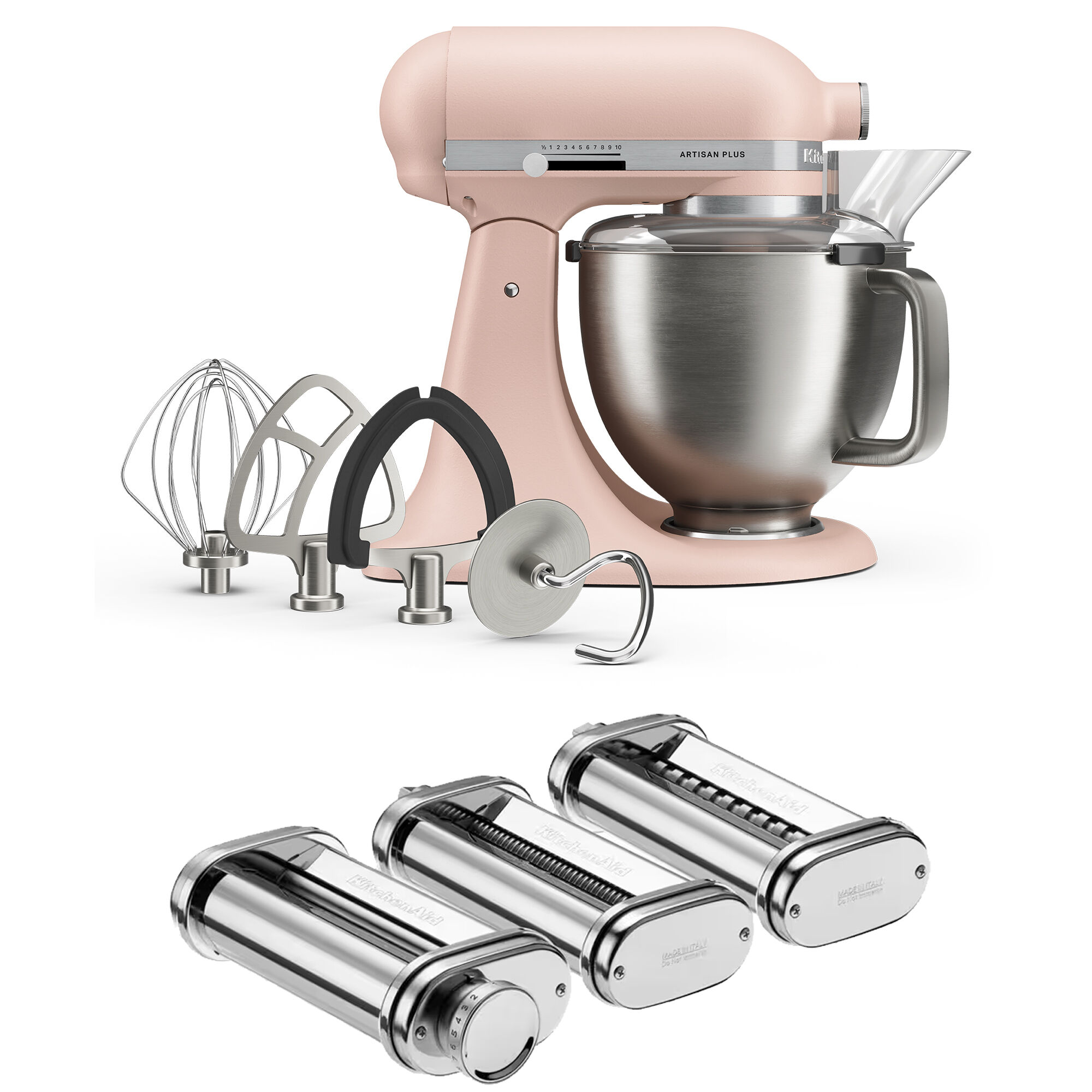 Kitchenaid Artisan Plus Køkkenmaskine Med Pastasæt     Liter  Feather Pink