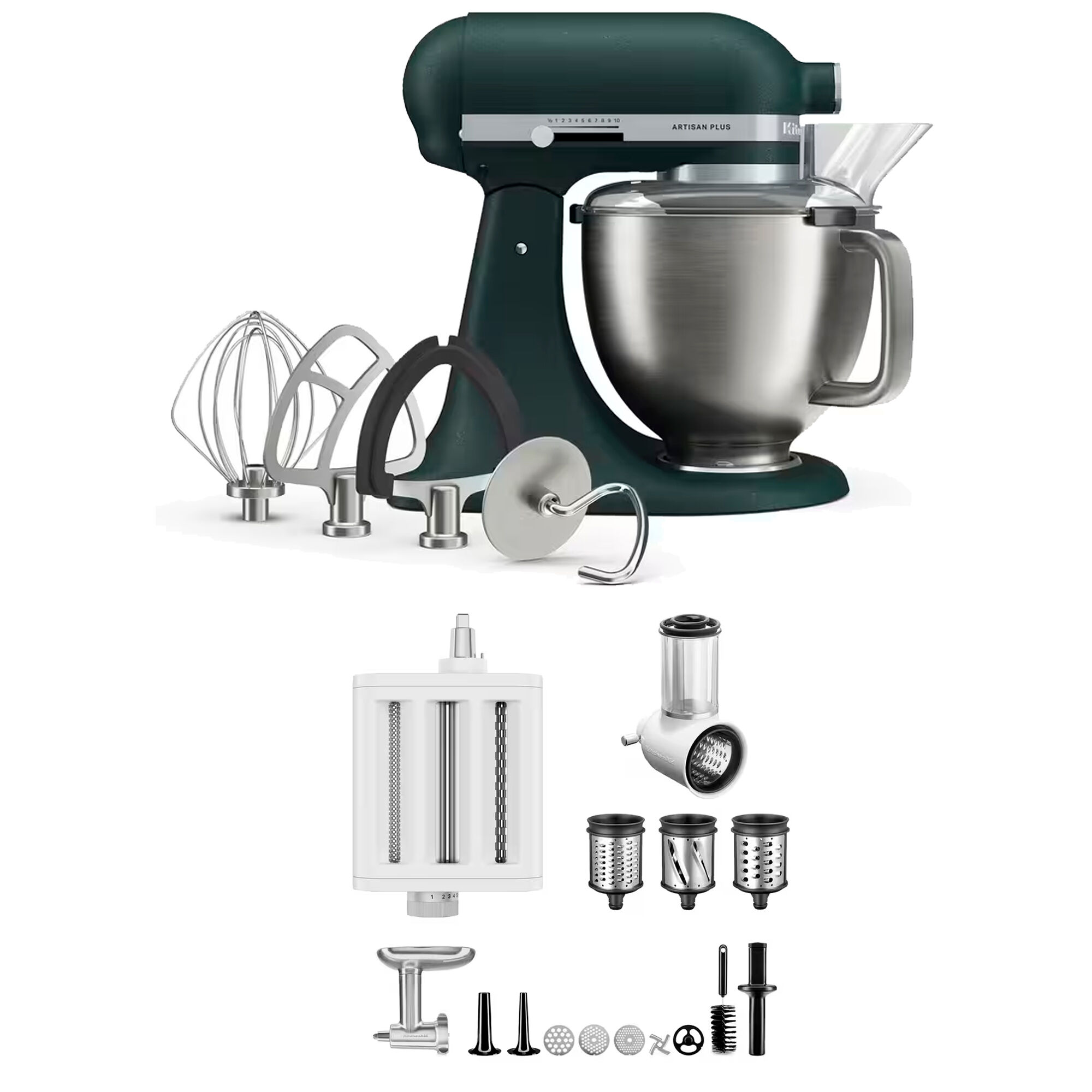 Kitchenaid Artisan Plus Köksmaskin Med Tillbehörspaket     Liter  Pebbled Palm