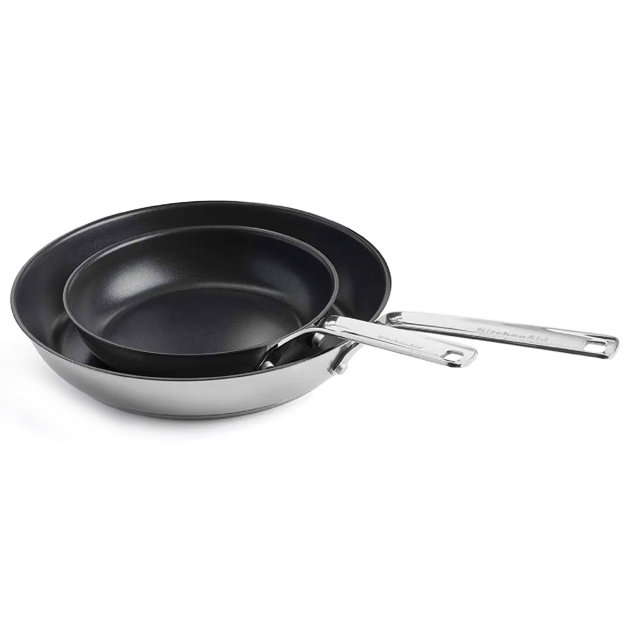 Kitchenaid Sæt Med Stegepander 20 Cm   28 Cm  Rustfrit Stål